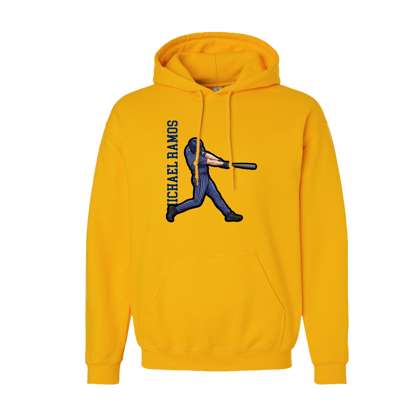 Youth Hoodie — Name Vertical in Gold