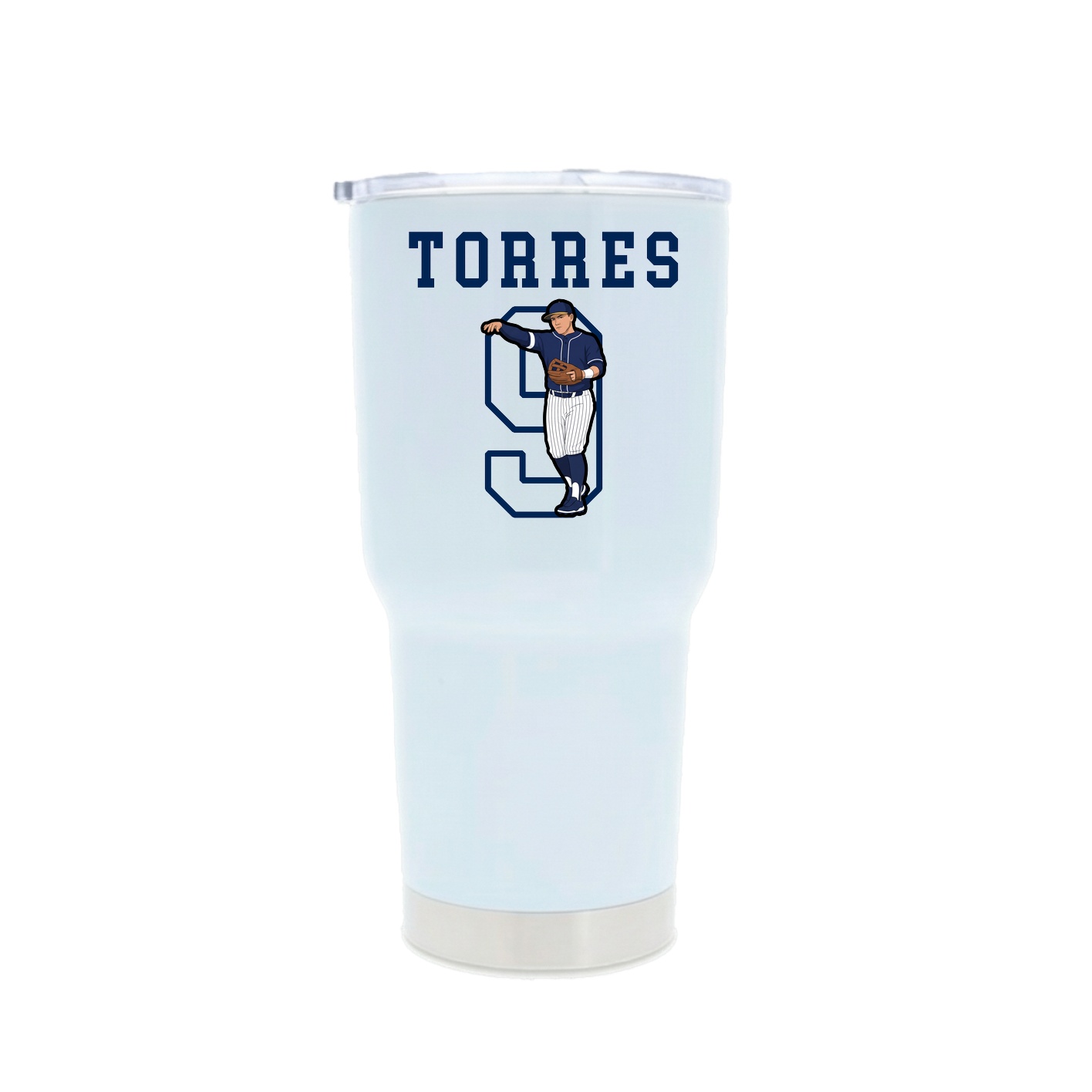 30oz Stainless Steel Tumbler — Shirsey in White