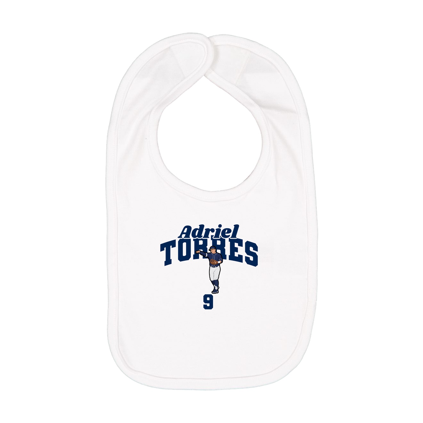 Infant Bib — Signature Arch in White