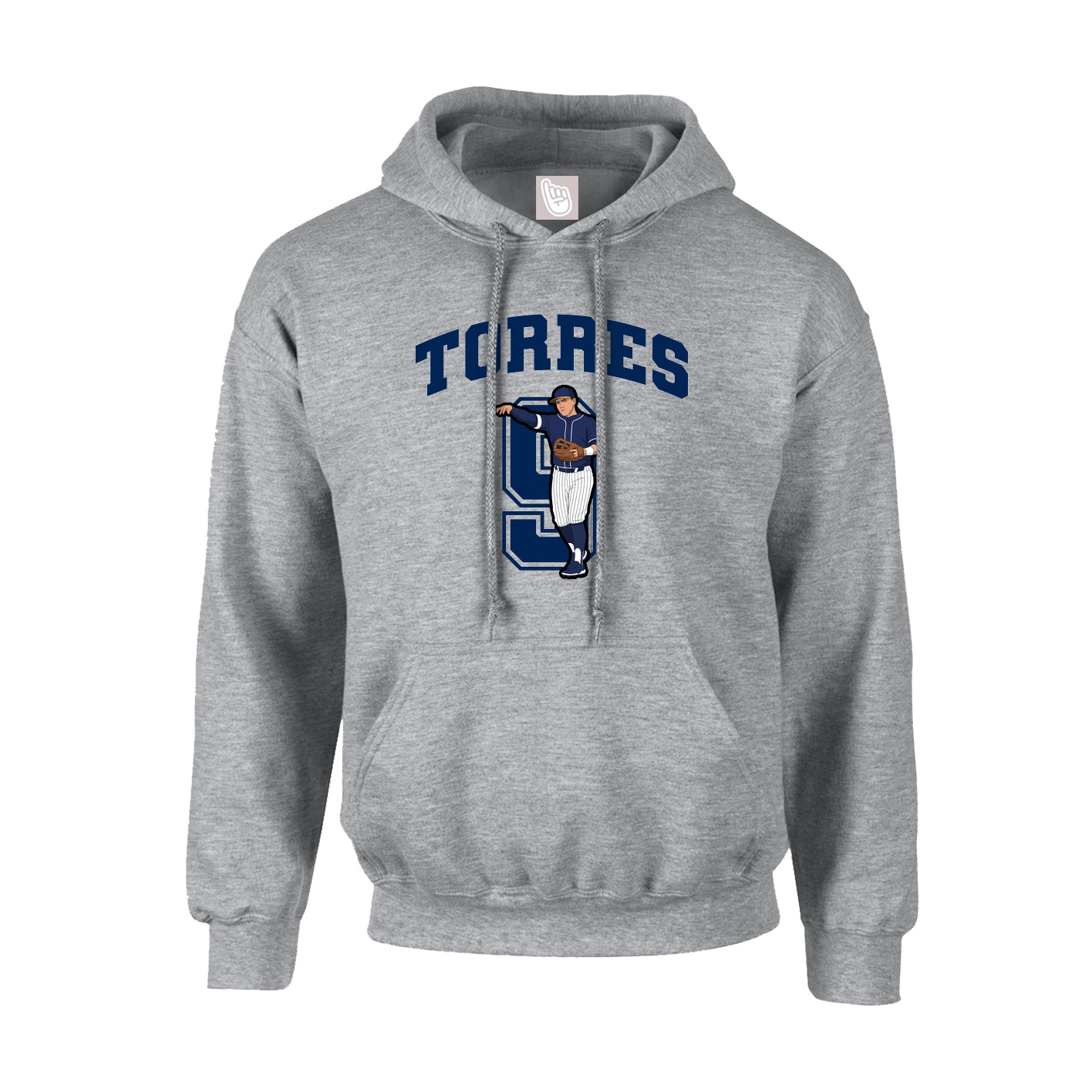 Hoodie — Number in Grey
