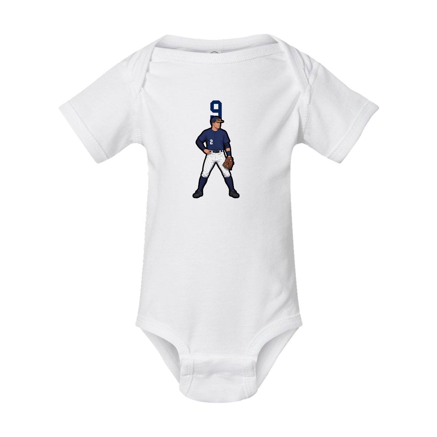 Baby Onesie — Number Top in White