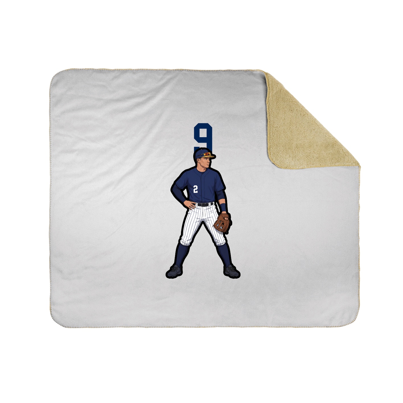 Throw Blanket — Number Top in White