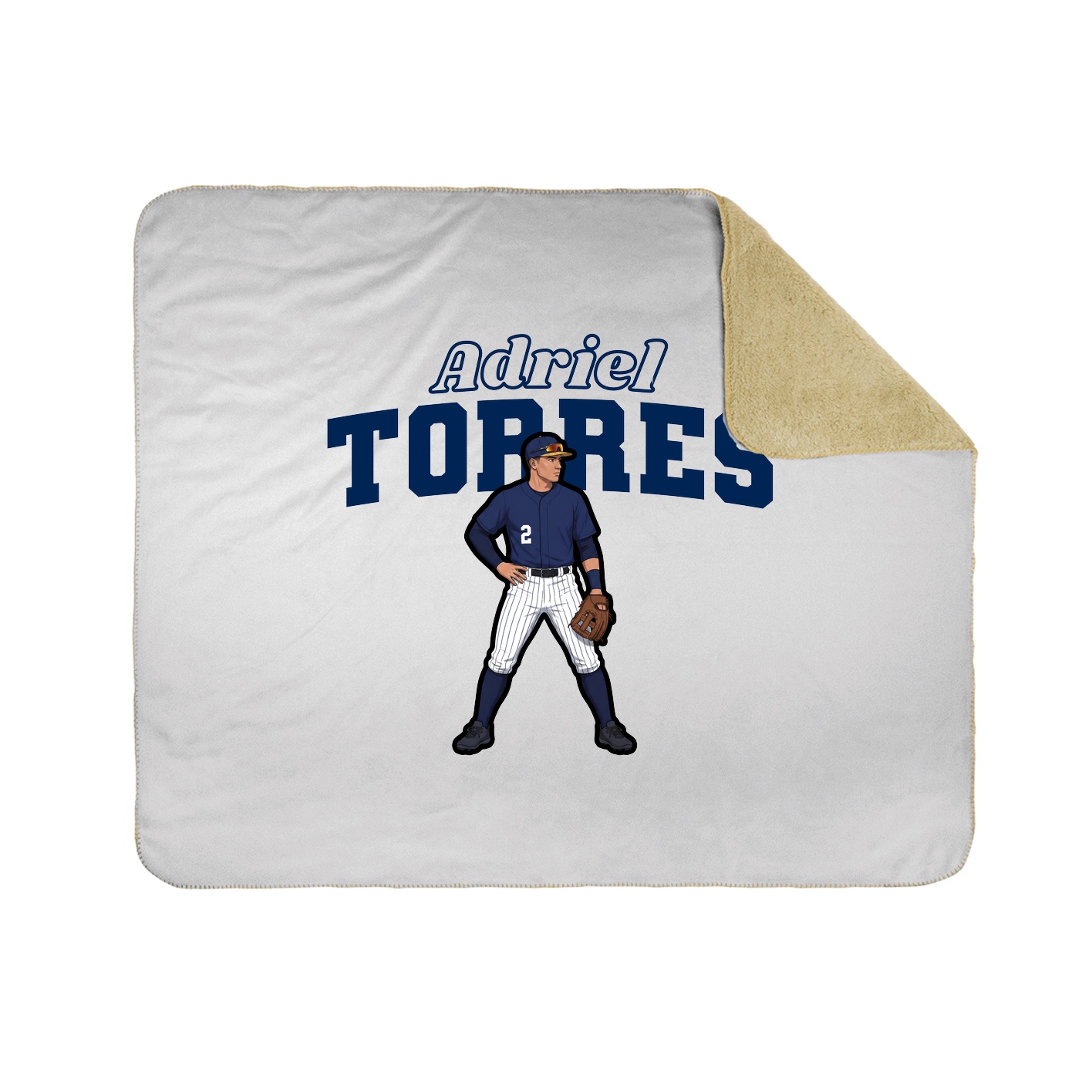Throw Blanket — Name Arch in White