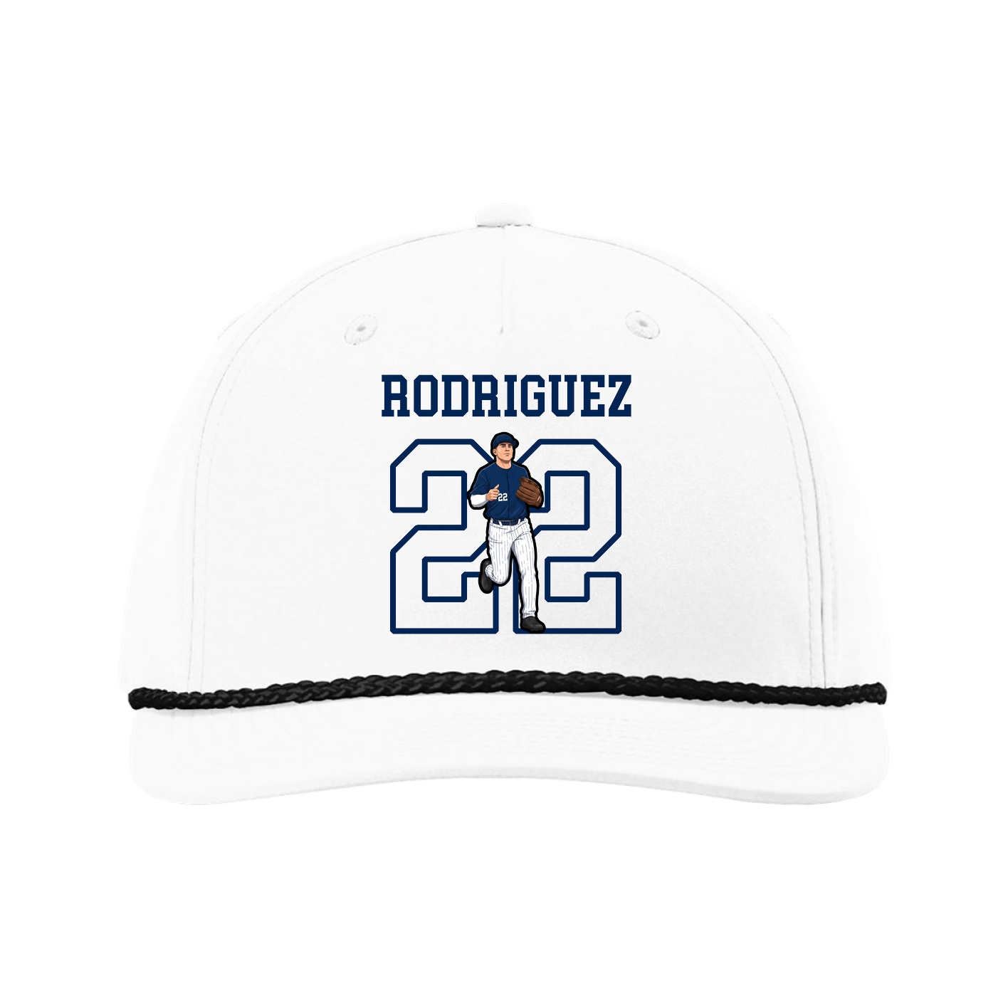 Five-Panel Classic Rope Cap — Shirsey in White