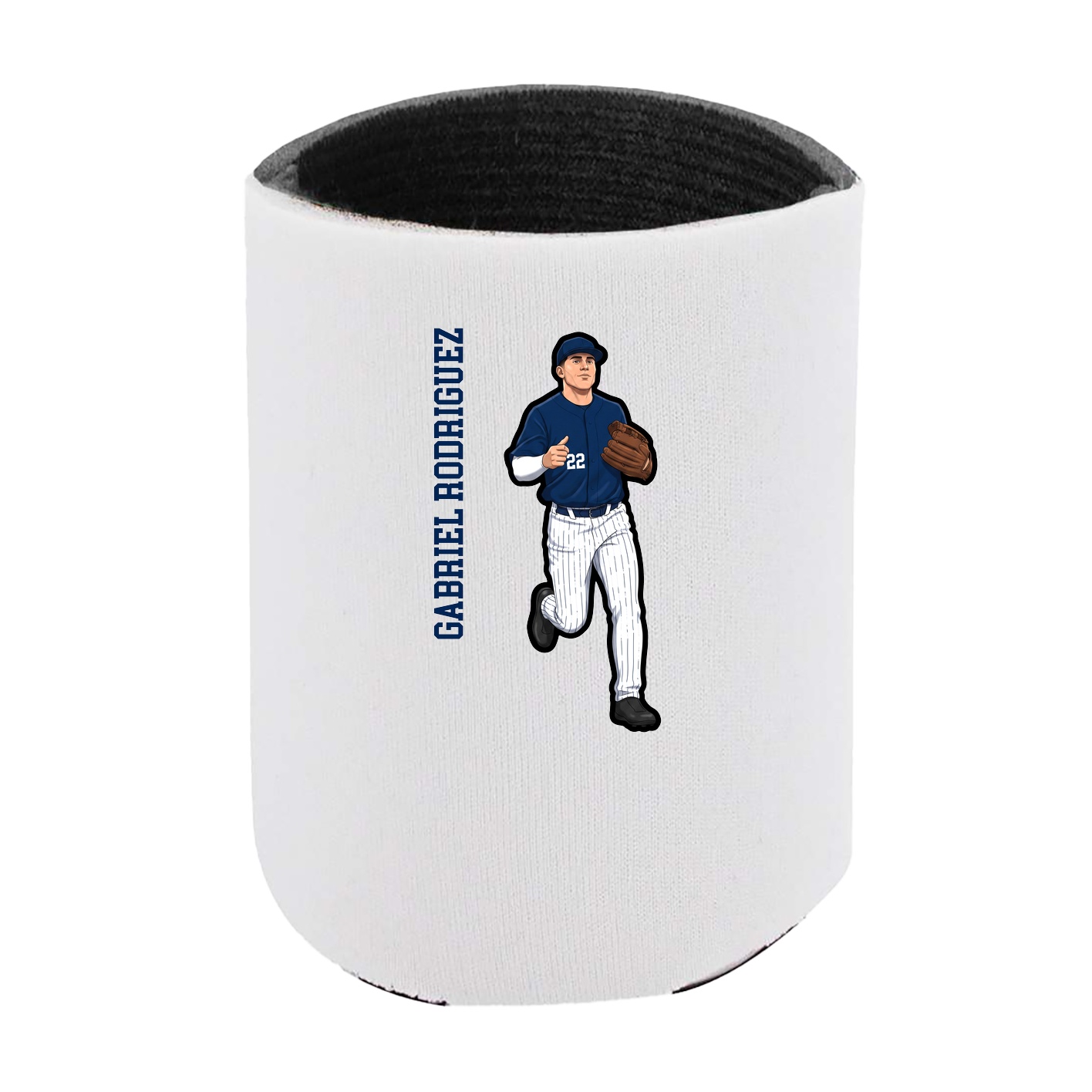 Can Holder — Name Vertical in White