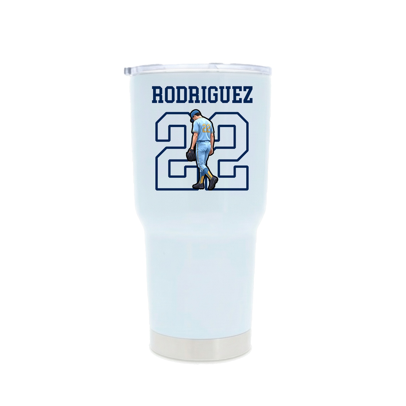 30oz Stainless Steel Tumbler — Shirsey in White