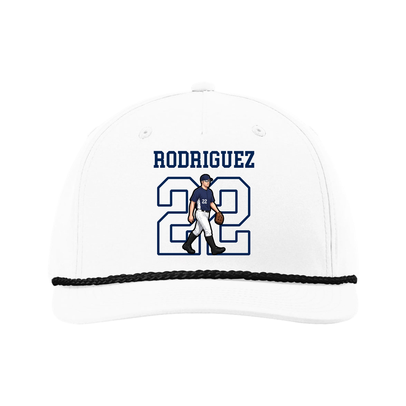 Five-Panel Classic Rope Cap — Shirsey in White