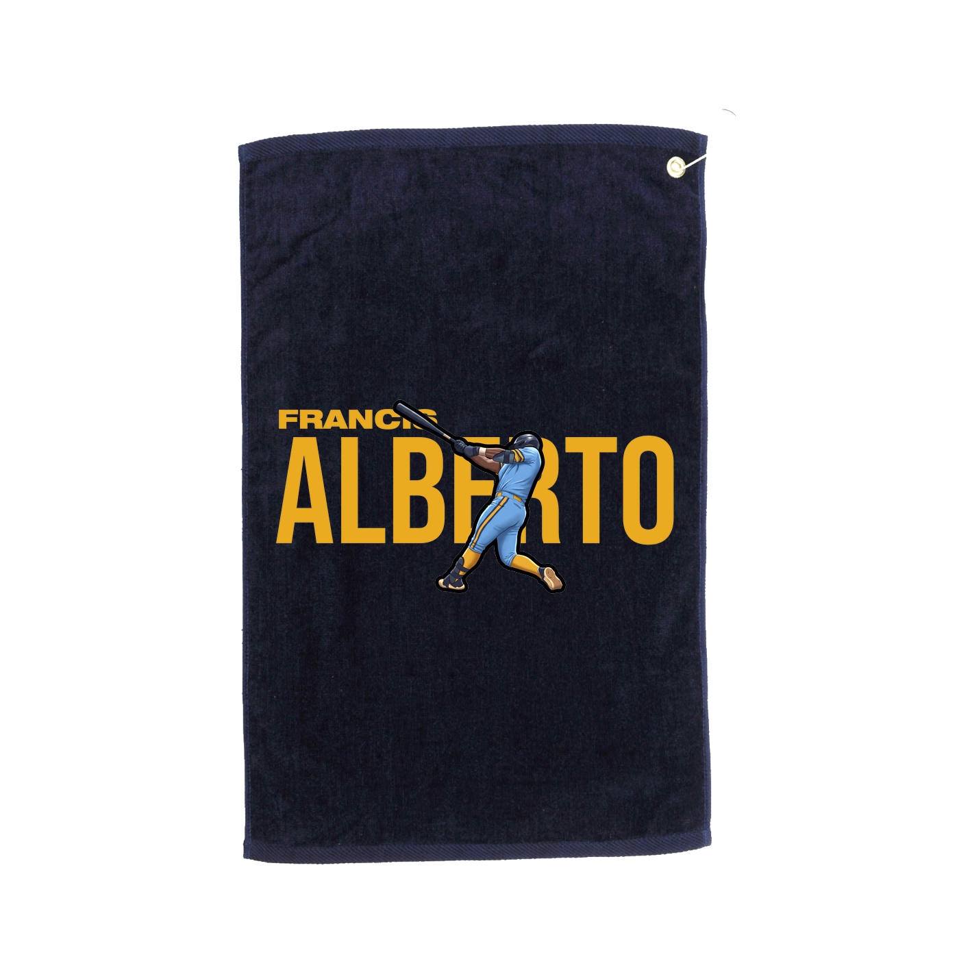 Golf Towel — Player Name in Navy