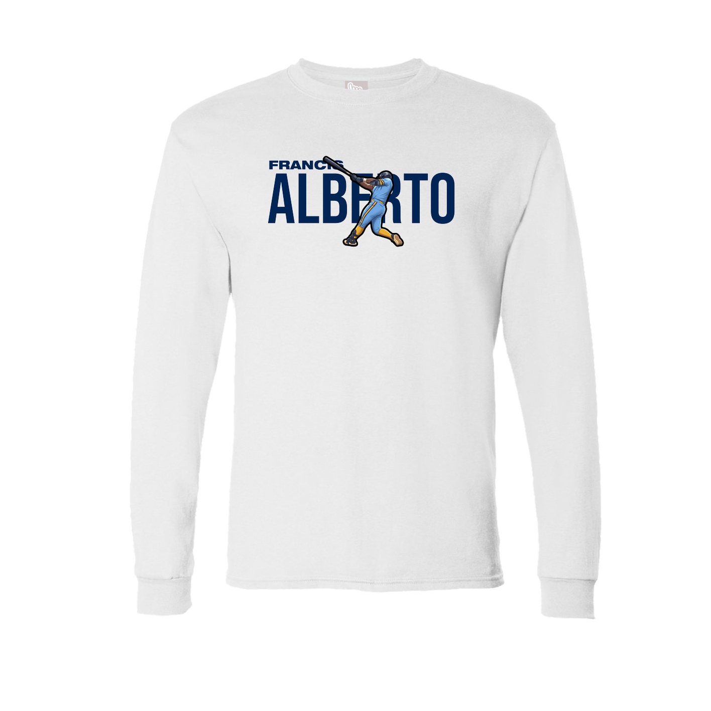 Long Sleeve Tee — Player Name in White
