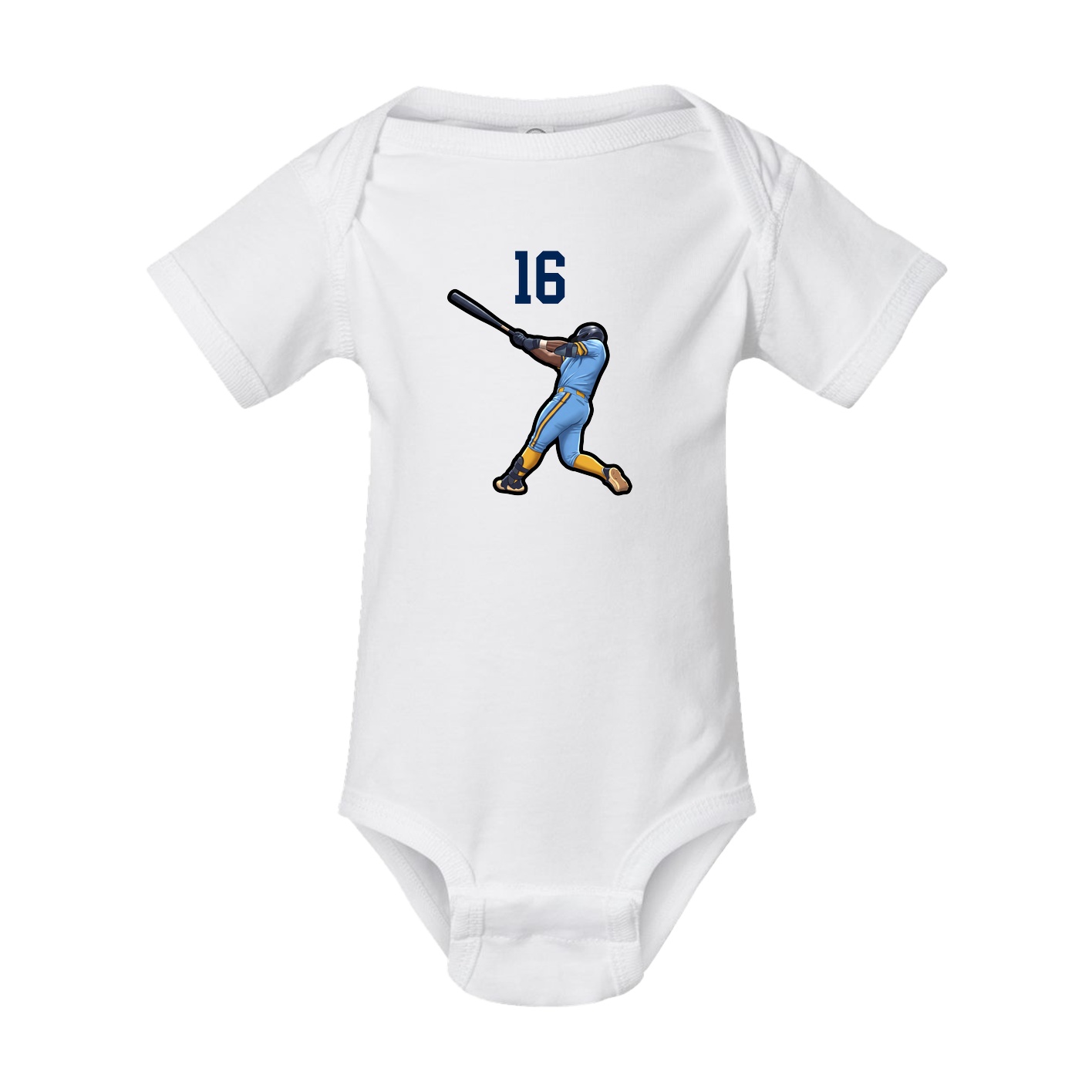 Baby Onesie — Number Top in White