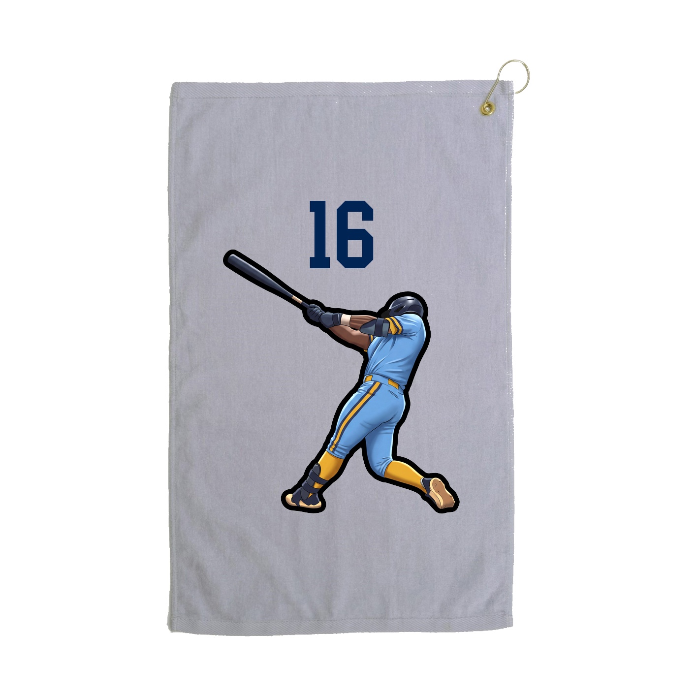 Golf Towel — Number Top in Grey