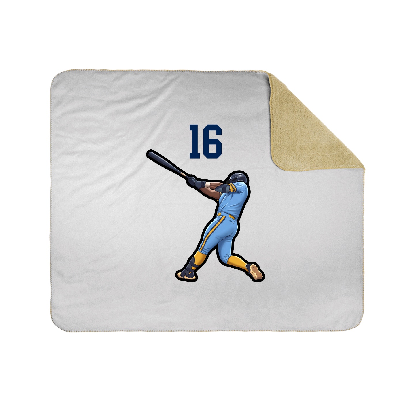 Throw Blanket — Number Top in White