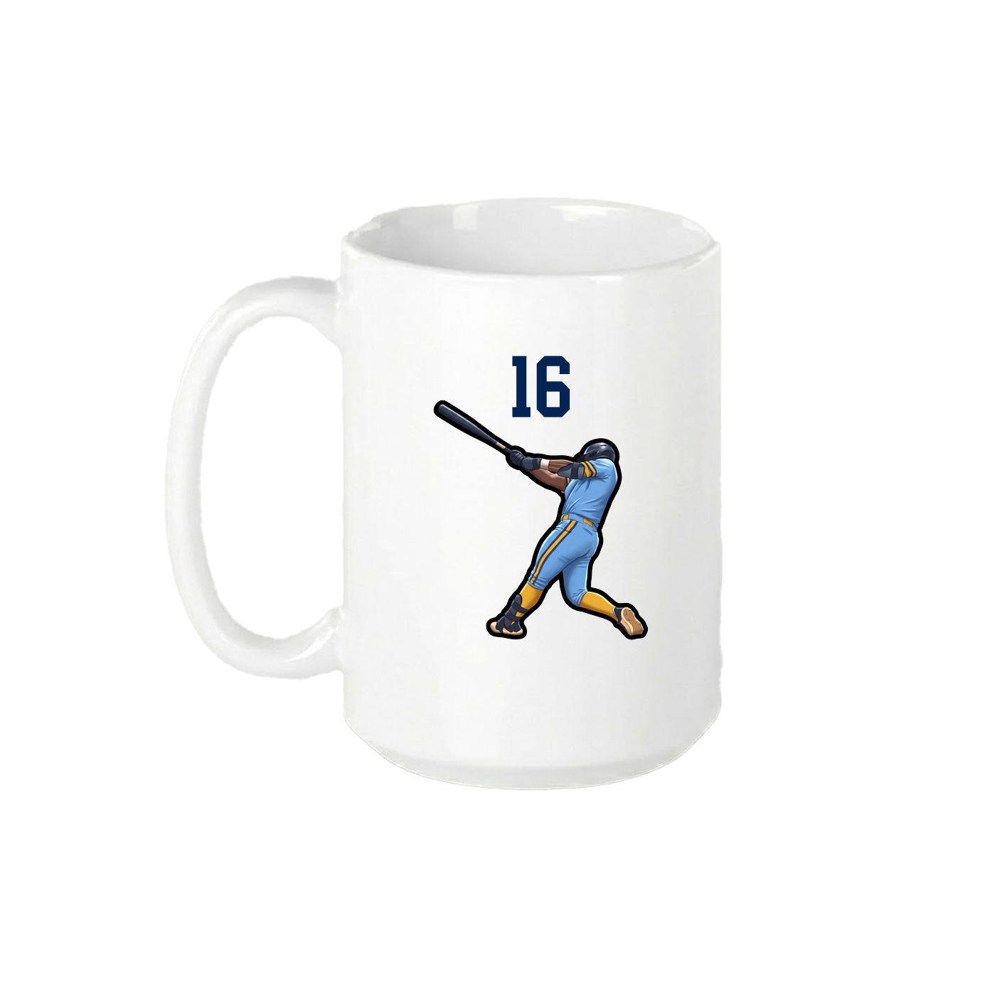 15oz Coffee Mug — Number Top in White