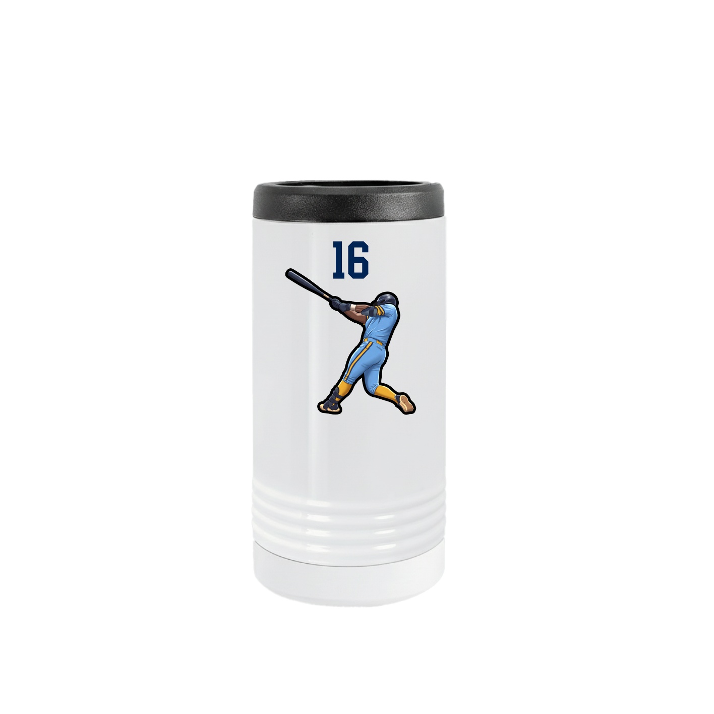 Slim Beverage Holder — Number Top in White