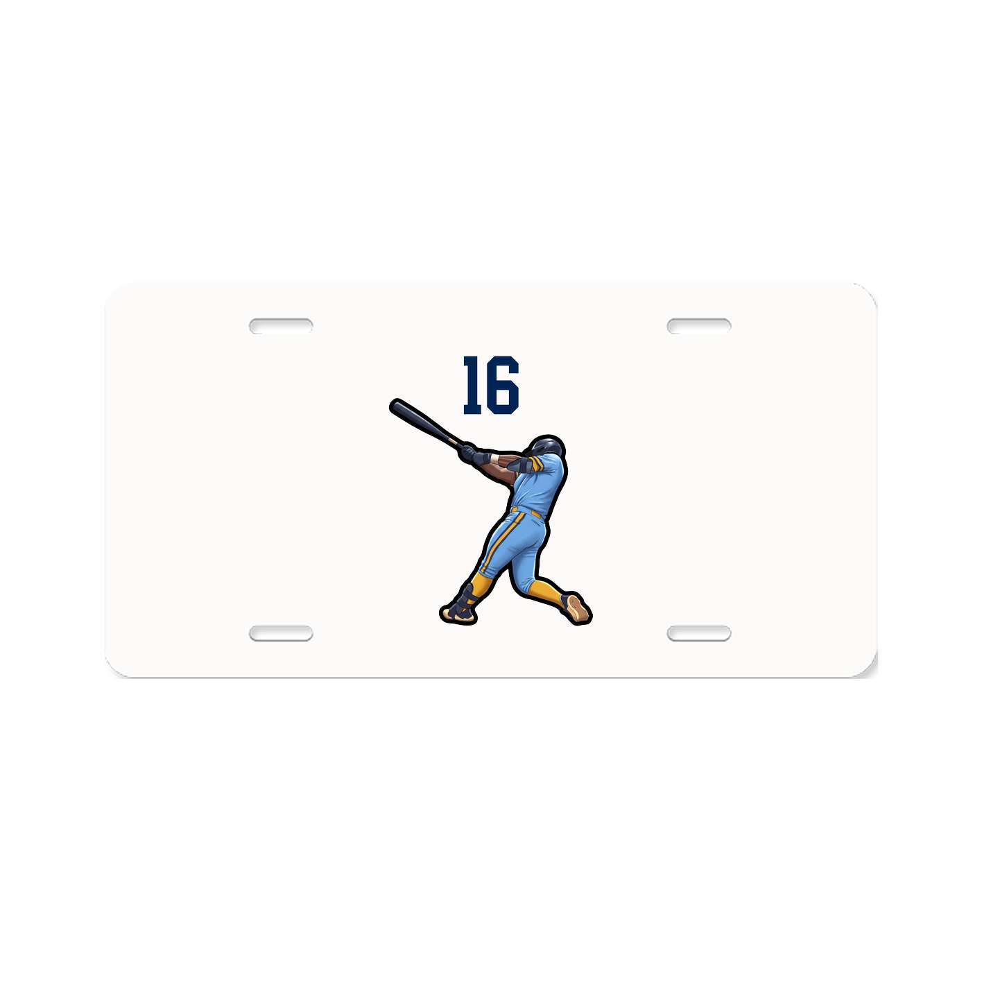 License Plate — Number Top in Classic