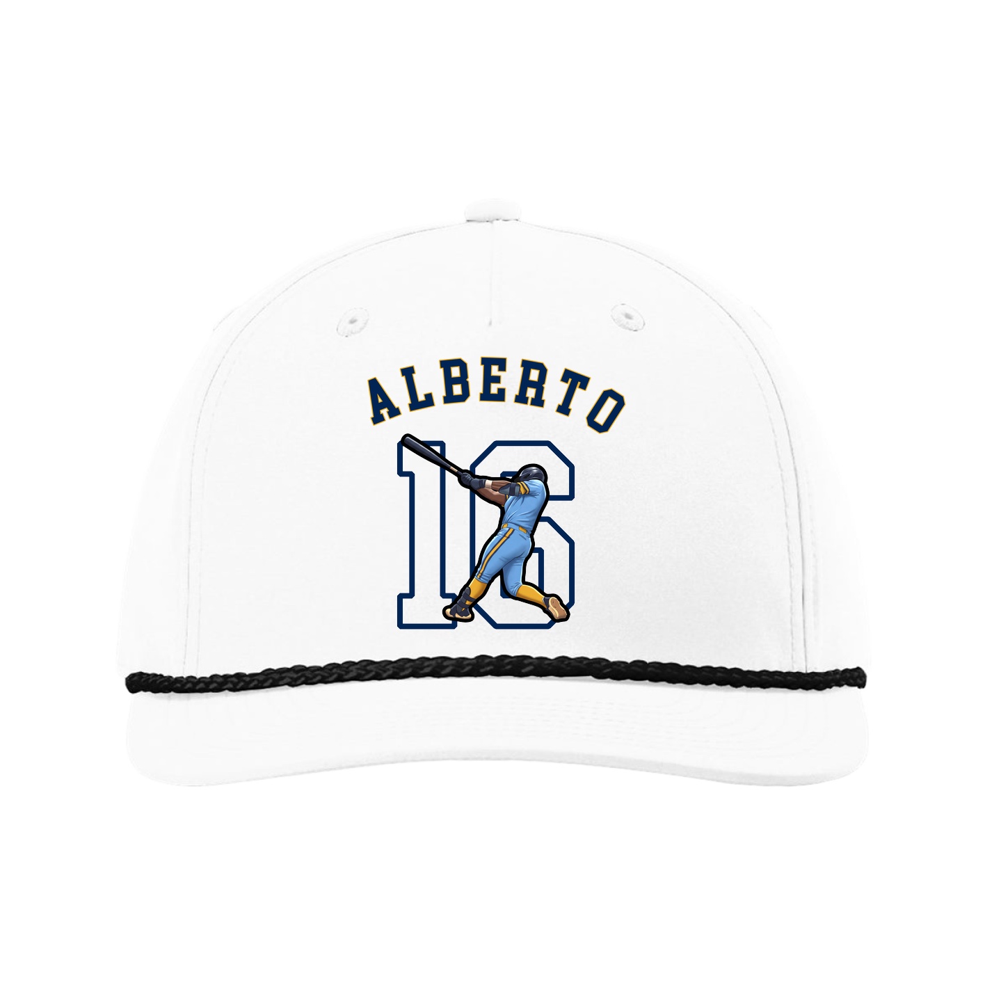 Five-Panel Classic Rope Cap — Shirsey Arch in White