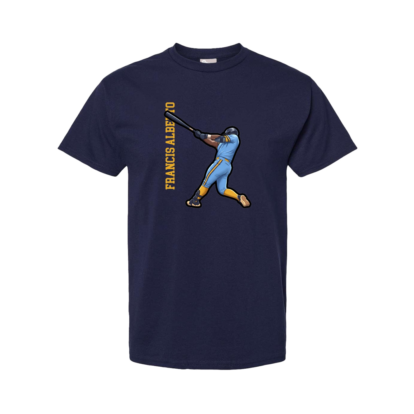 Youth Tee — Name Vertical in Navy