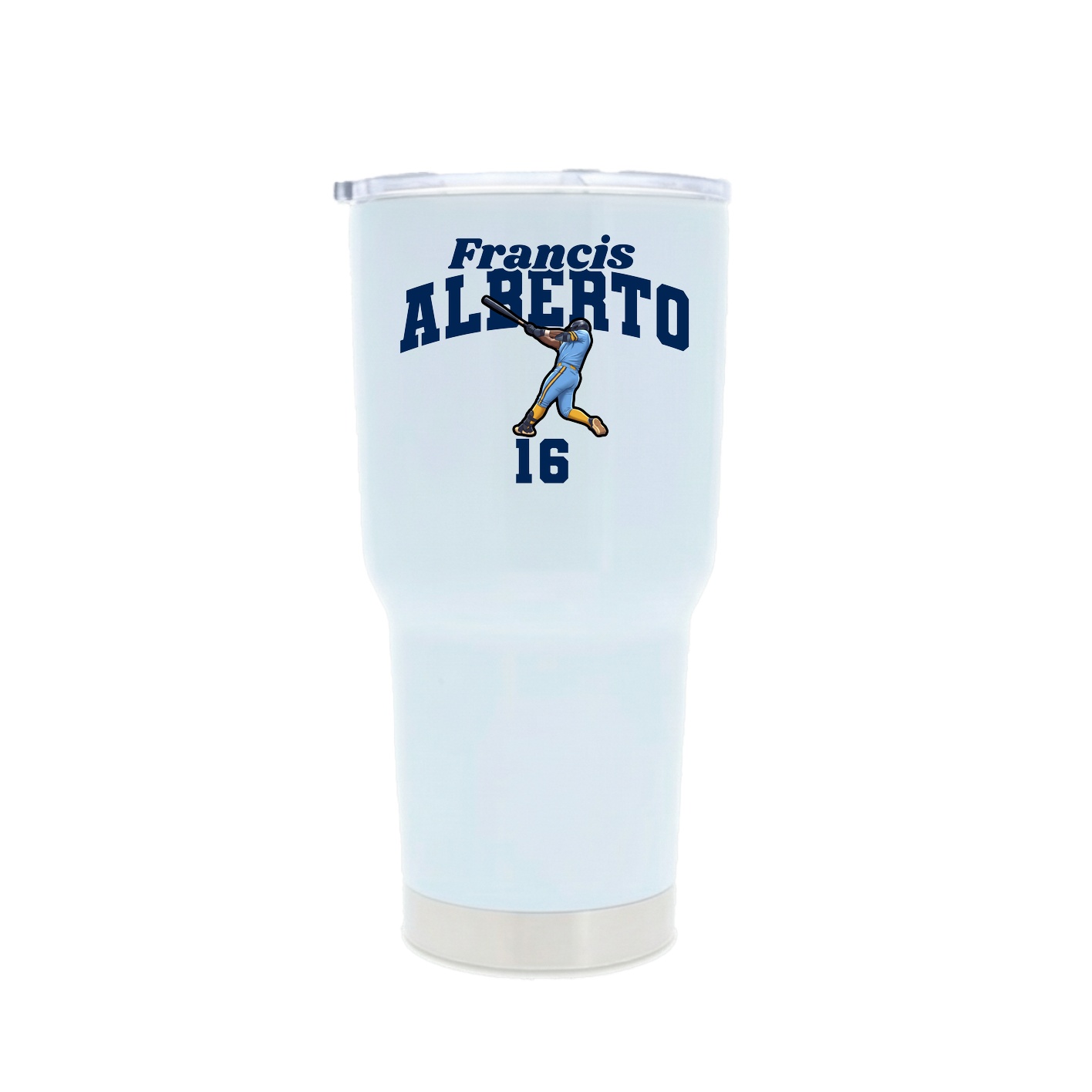 30oz Stainless Steel Tumbler — Signature Arch in White