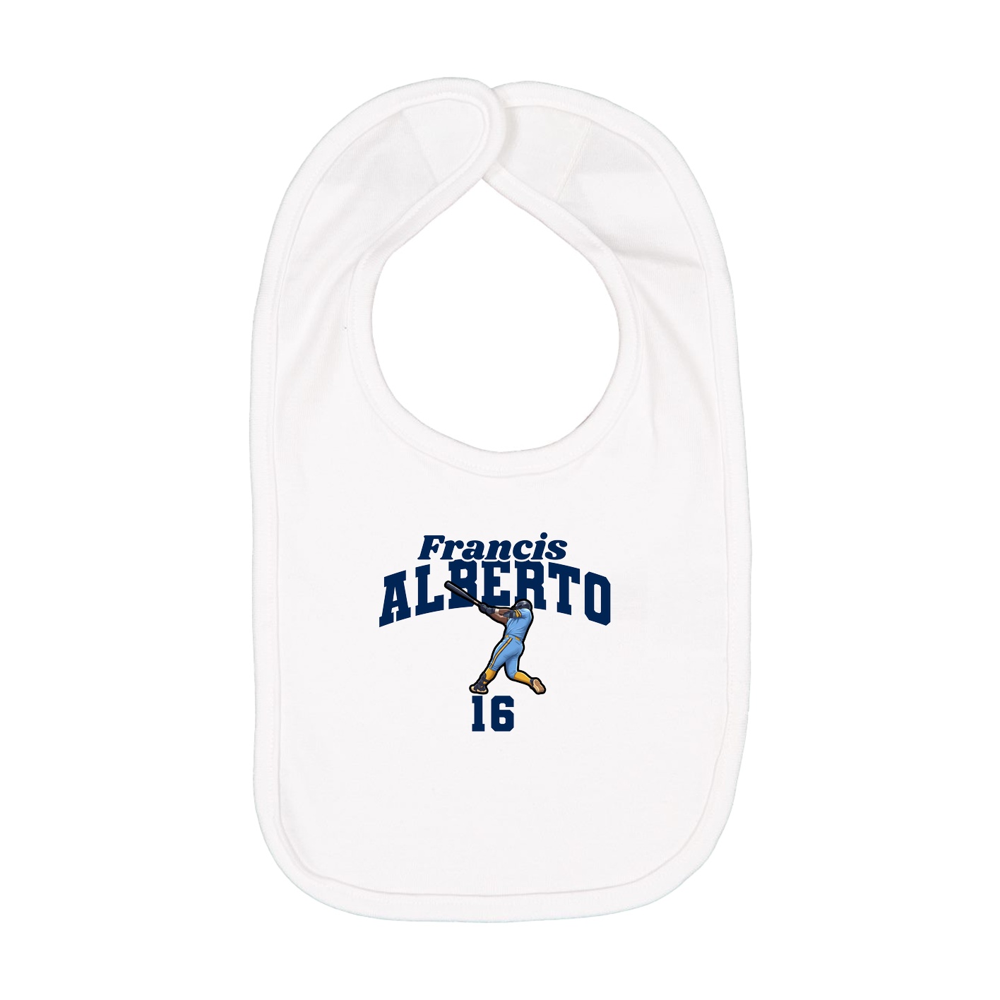 Infant Bib — Signature Arch in White