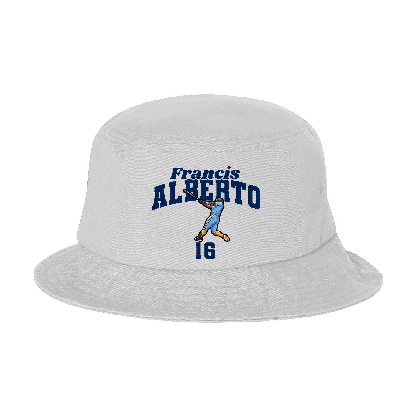 Bucket Cap — Signature Arch in White