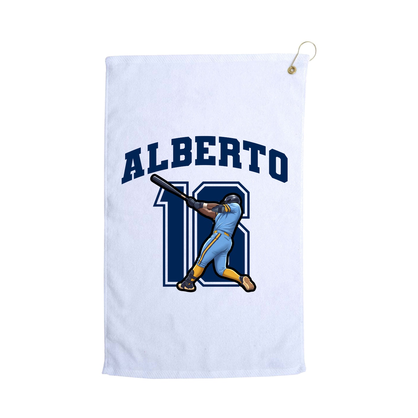 Golf Towel — Number in White
