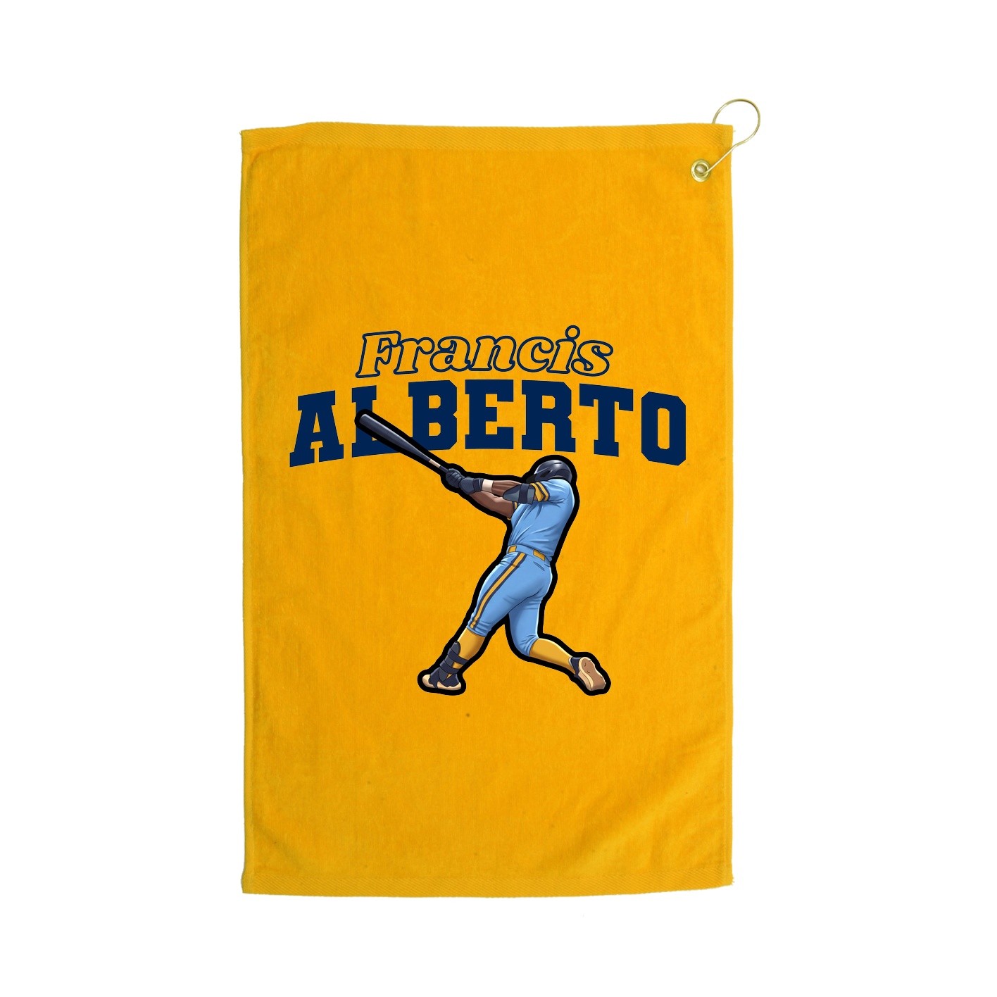 Golf Towel — Name Arch in Gold