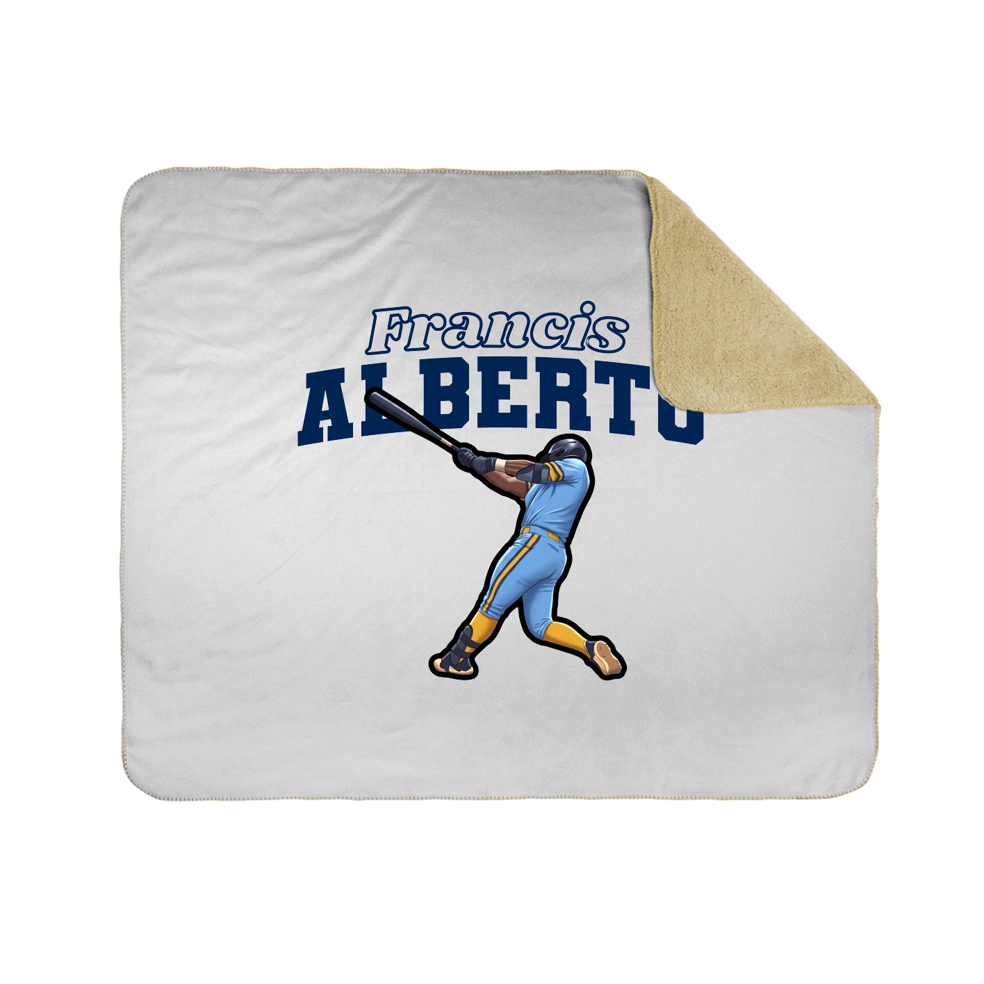 Throw Blanket — Name Arch in White