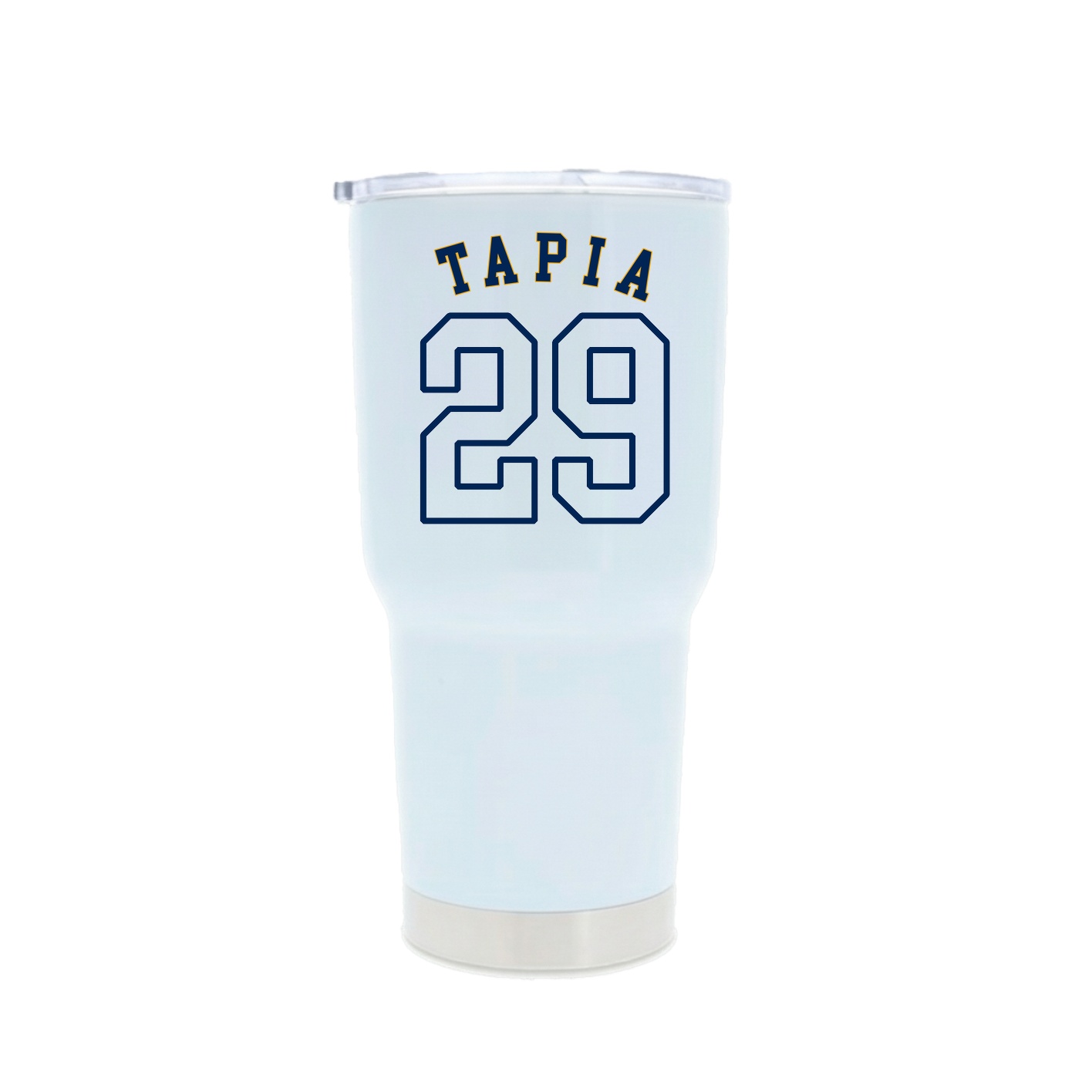 30oz Stainless Steel Tumbler — Shirsey Arch in White