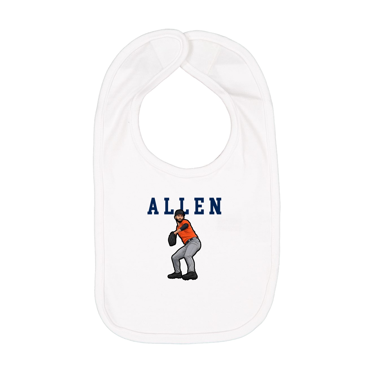 Infant Bib — Shirsey in White
