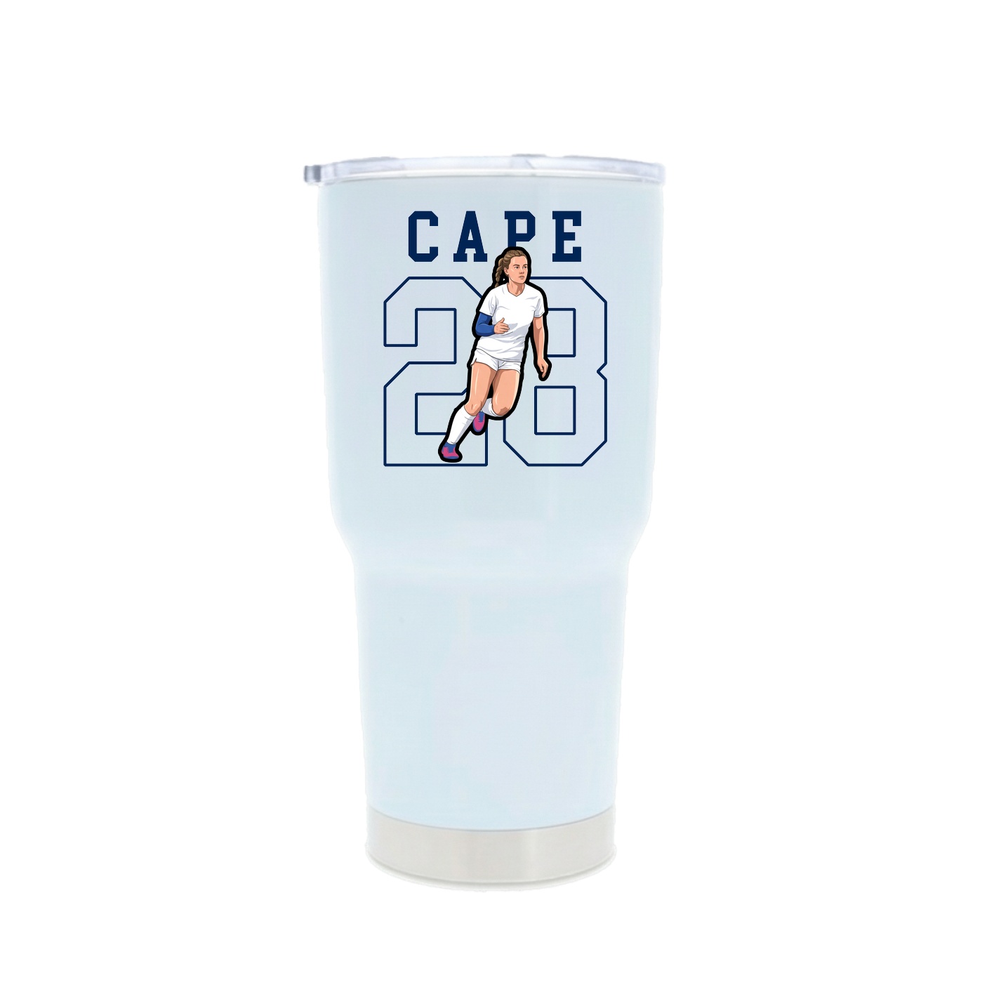 30oz Stainless Steel Tumbler — Shirsey in White