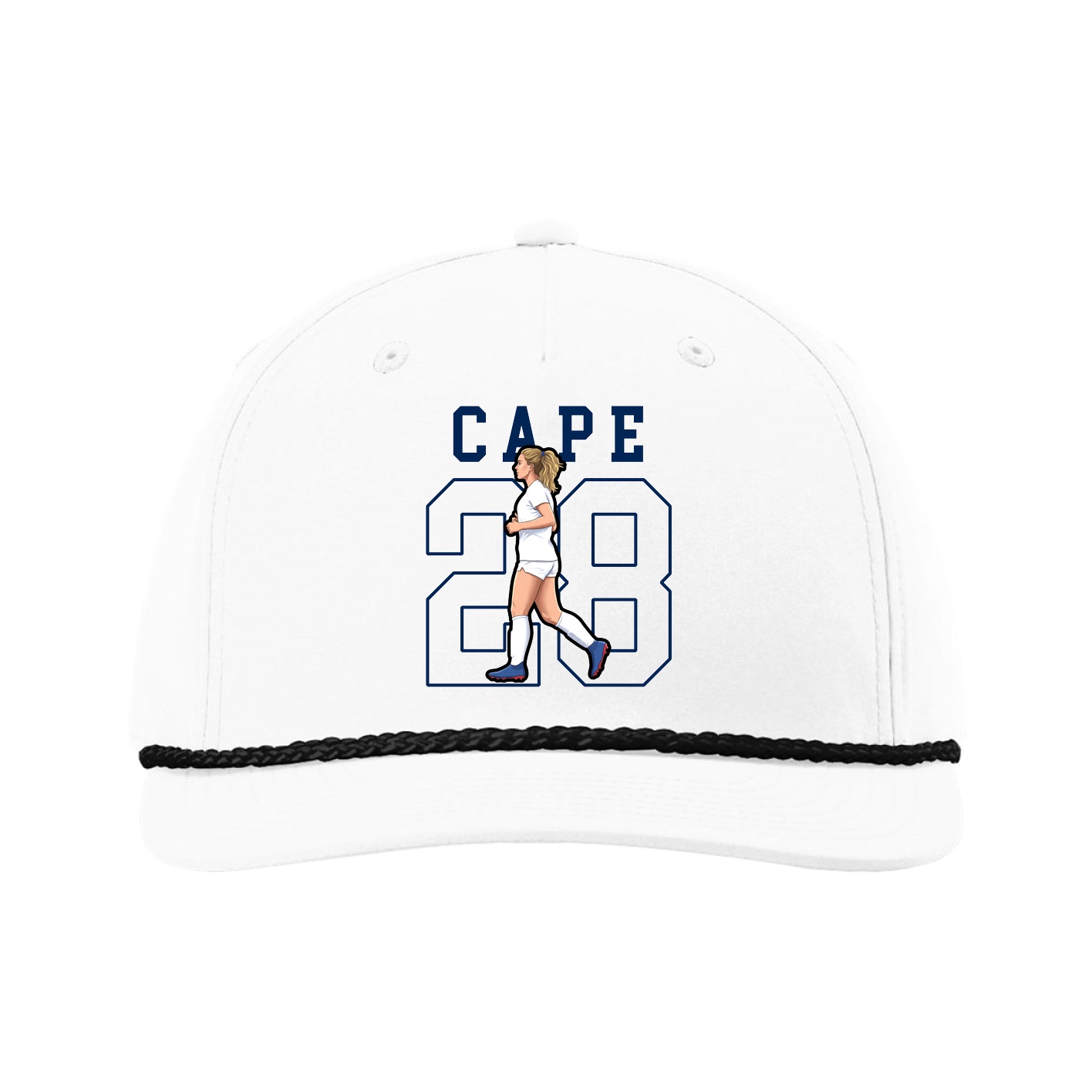 Five-Panel Classic Rope Cap — Shirsey in White