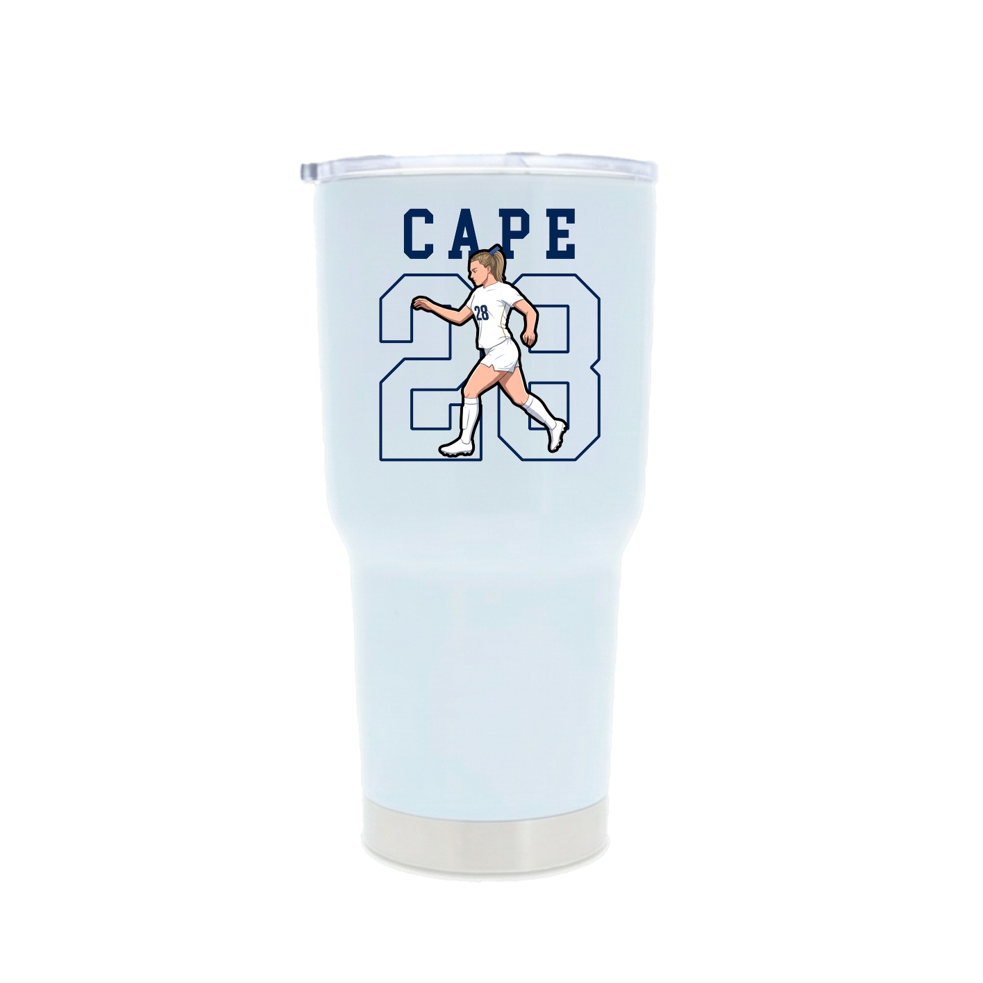 30oz Stainless Steel Tumbler — Shirsey in White