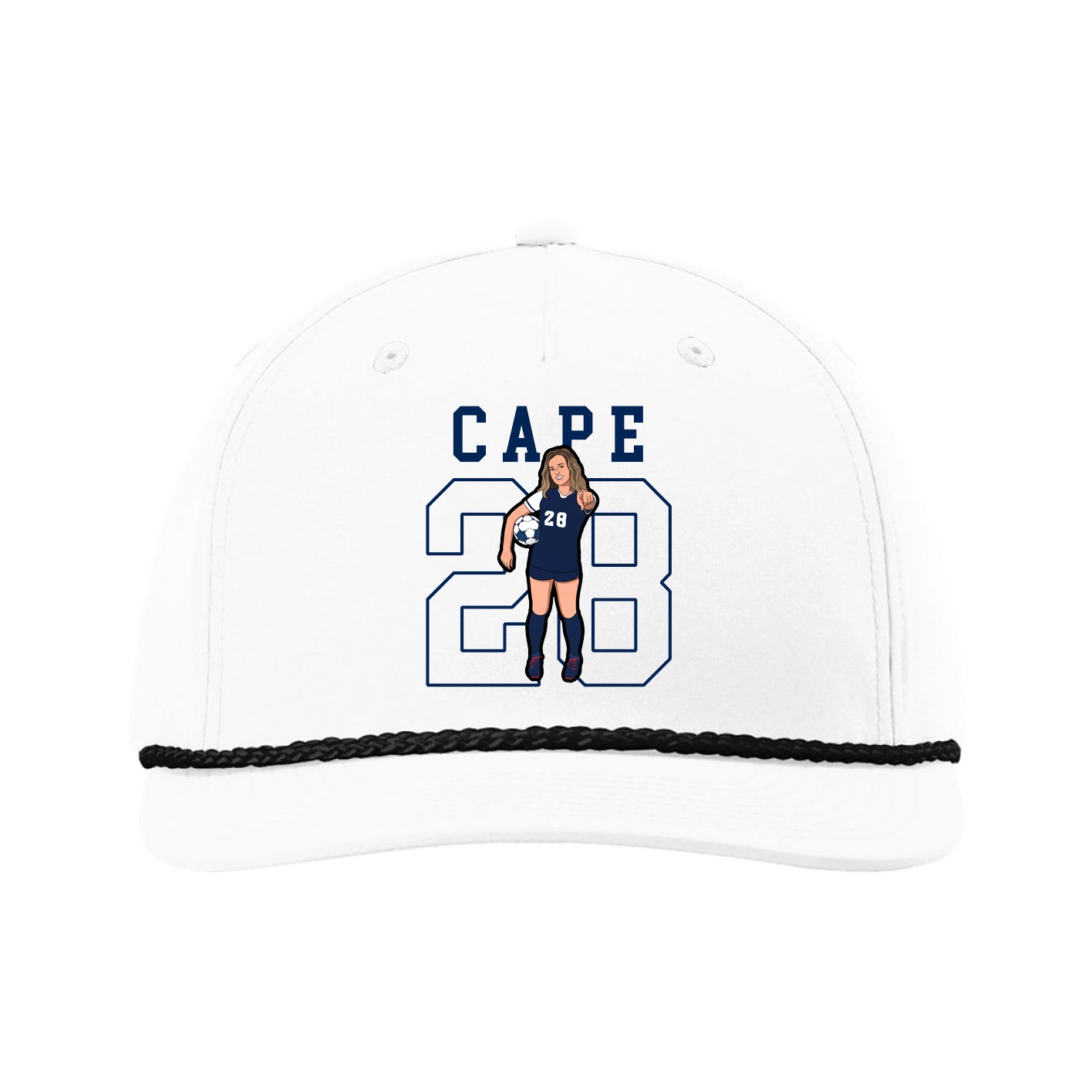 Five-Panel Classic Rope Cap — Shirsey in White