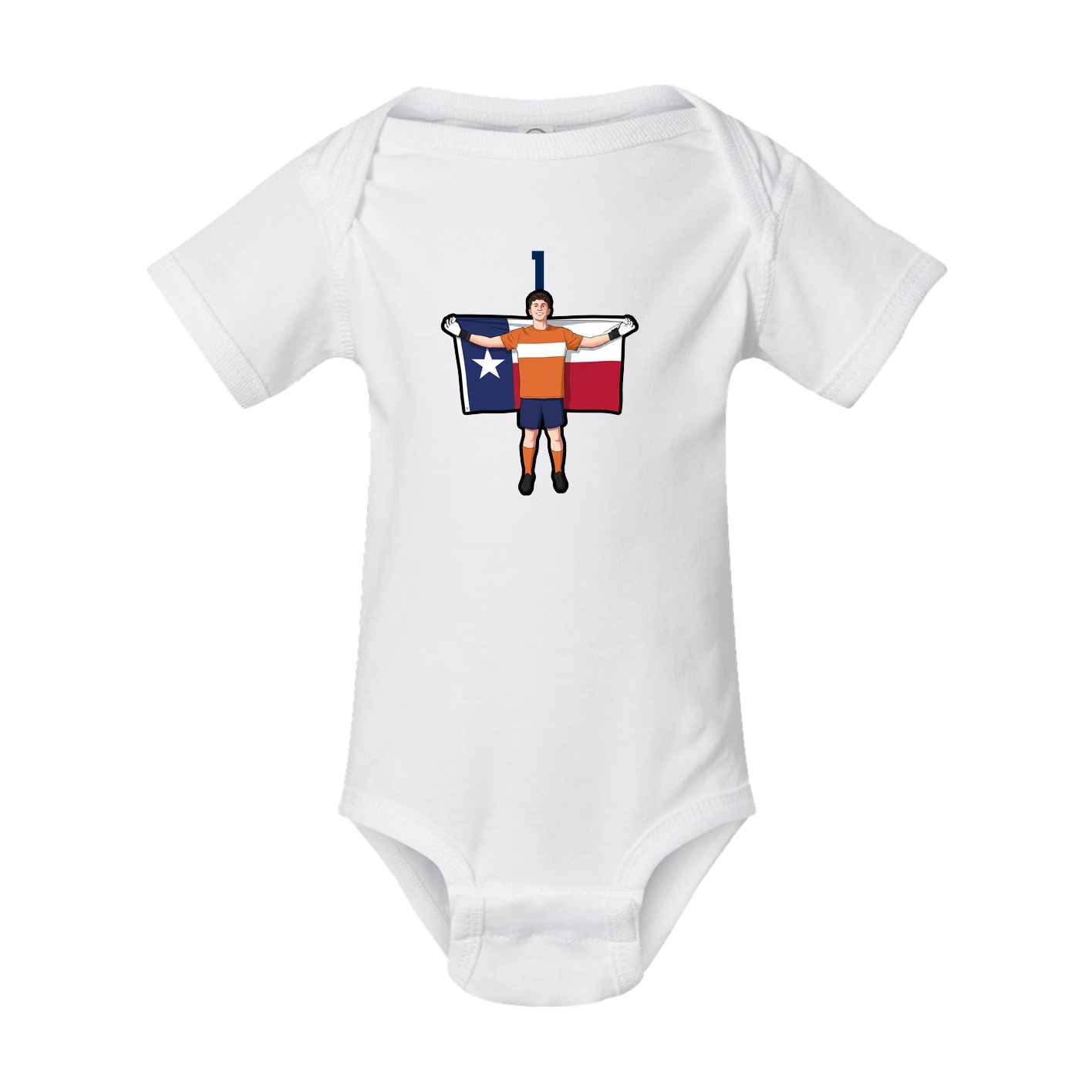 Baby Onesie — Number Top in White
