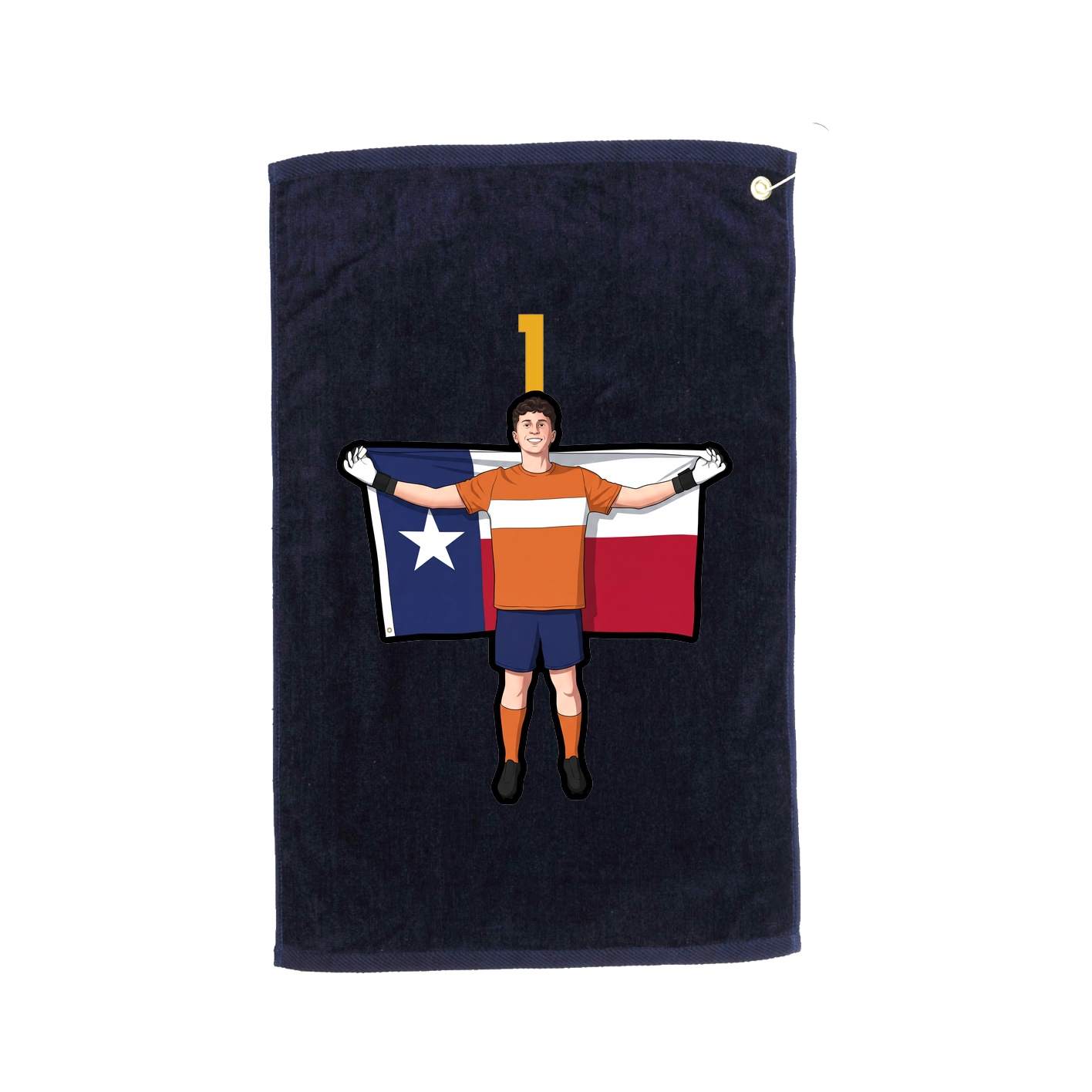 Golf Towel — Number Top in Navy