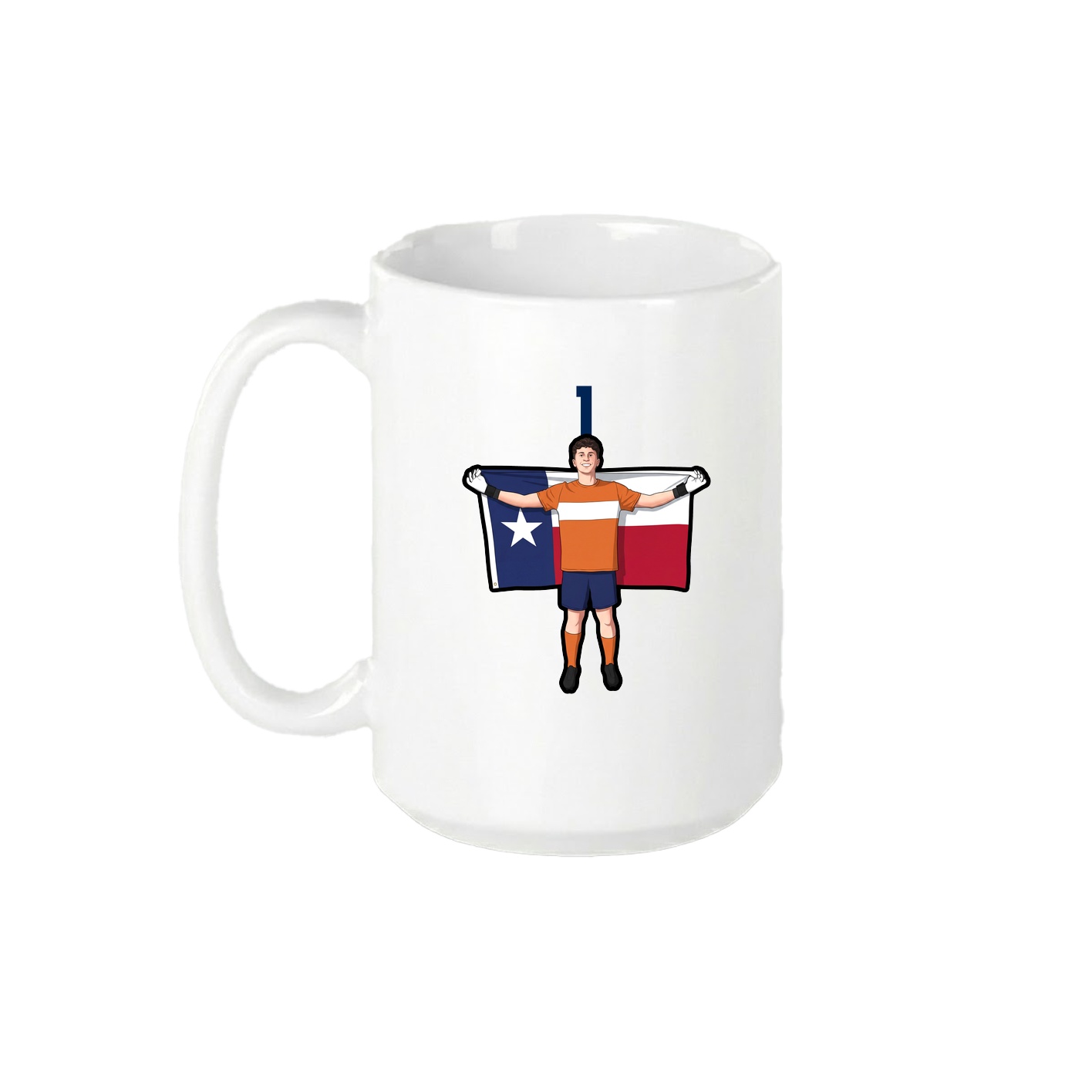 15oz Coffee Mug — Number Top in White