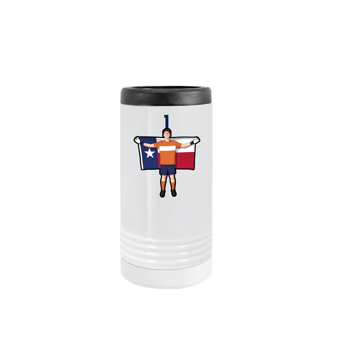 Slim Beverage Holder — Number Top in White
