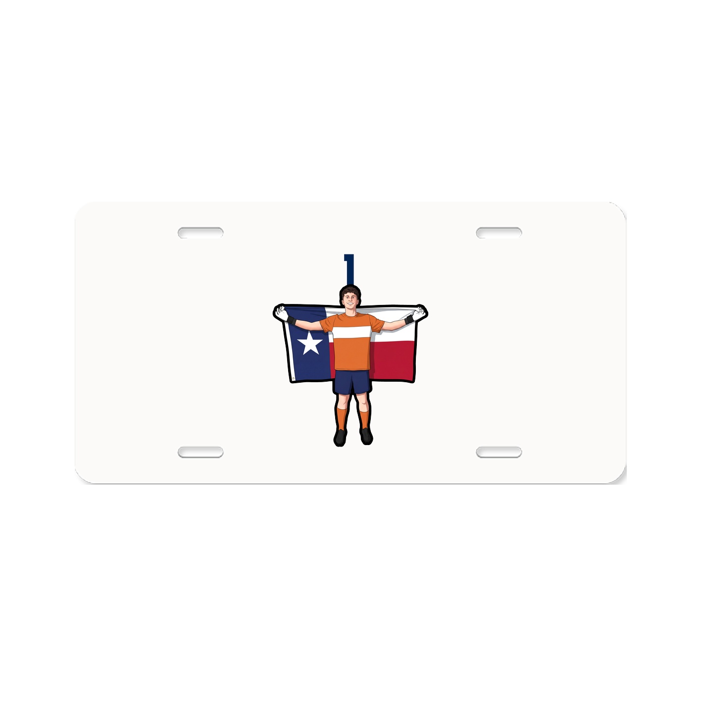 License Plate — Number Top in Classic