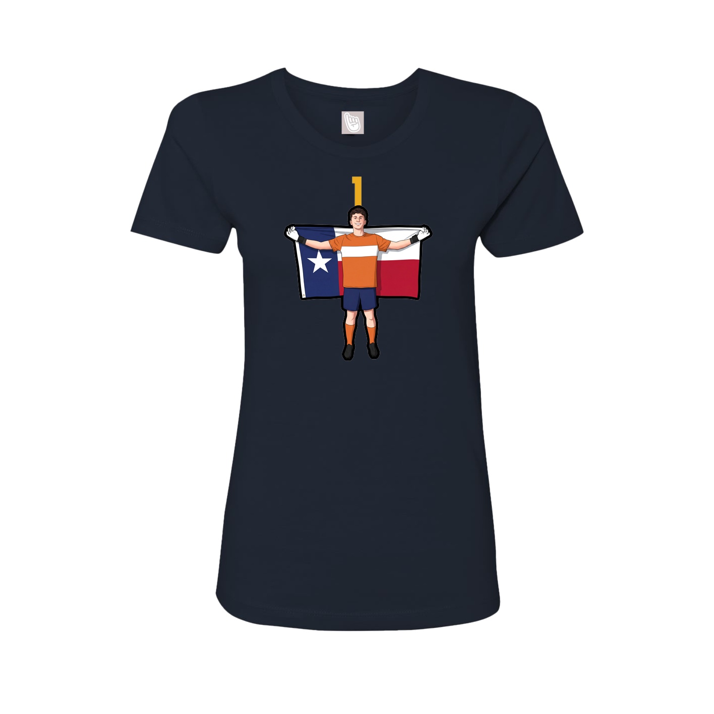 Womens Tee — Number Top in Navy