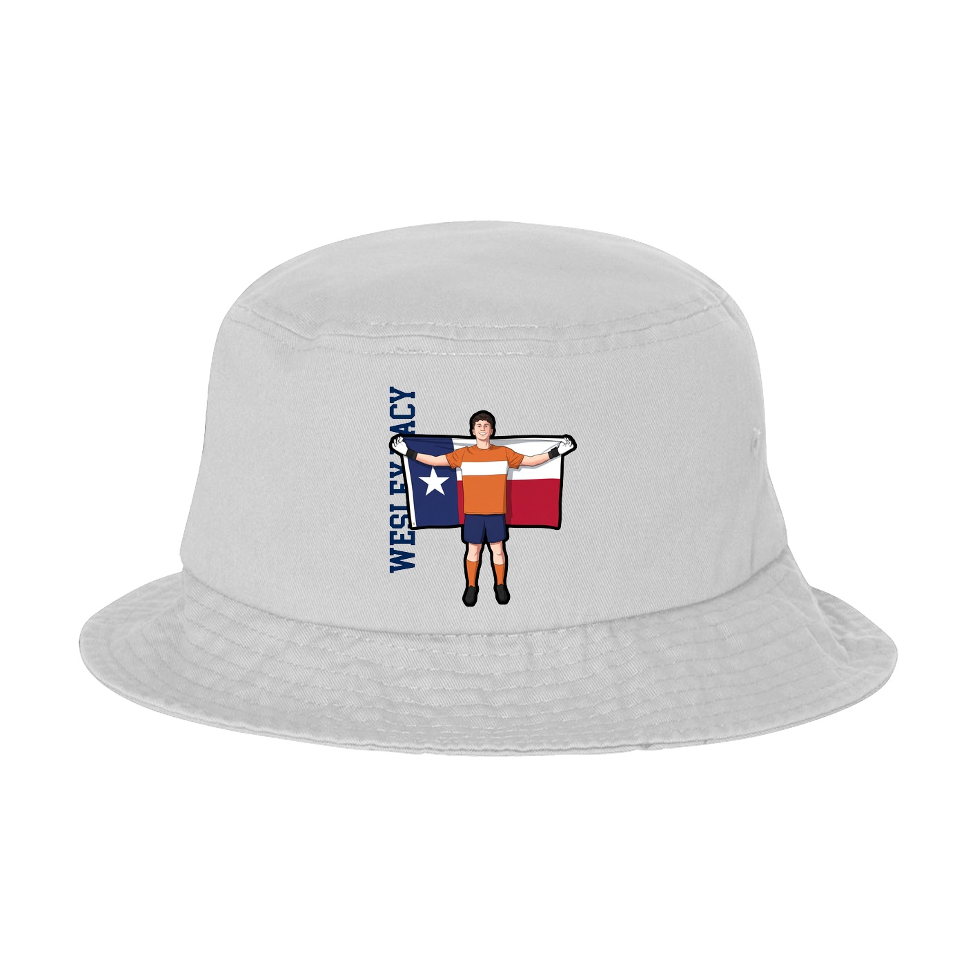 Bucket Cap — Name Vertical in White