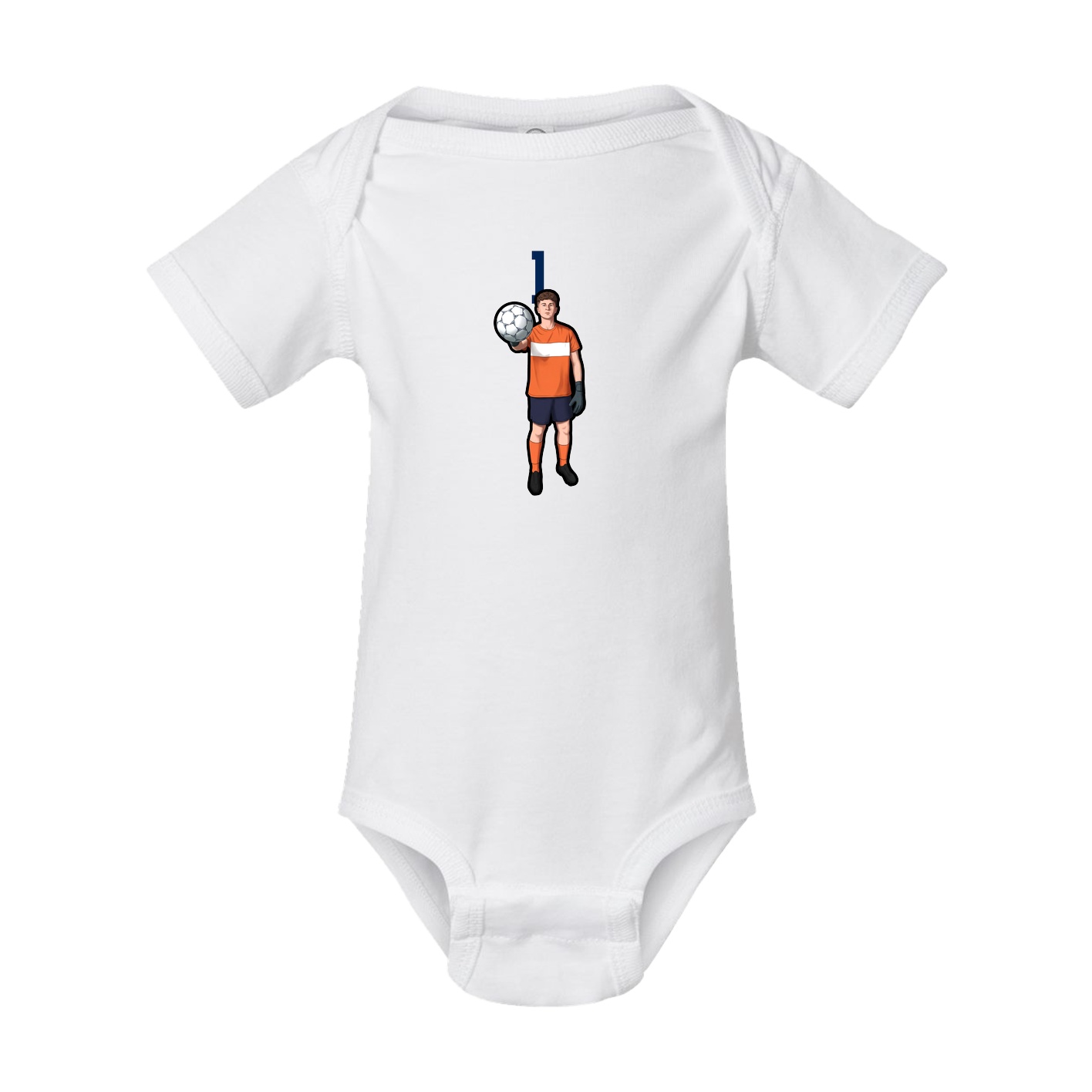 Baby Onesie — Number Top in White