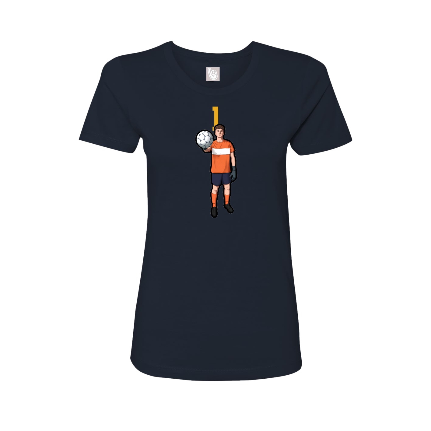 Womens Tee — Number Top in Navy