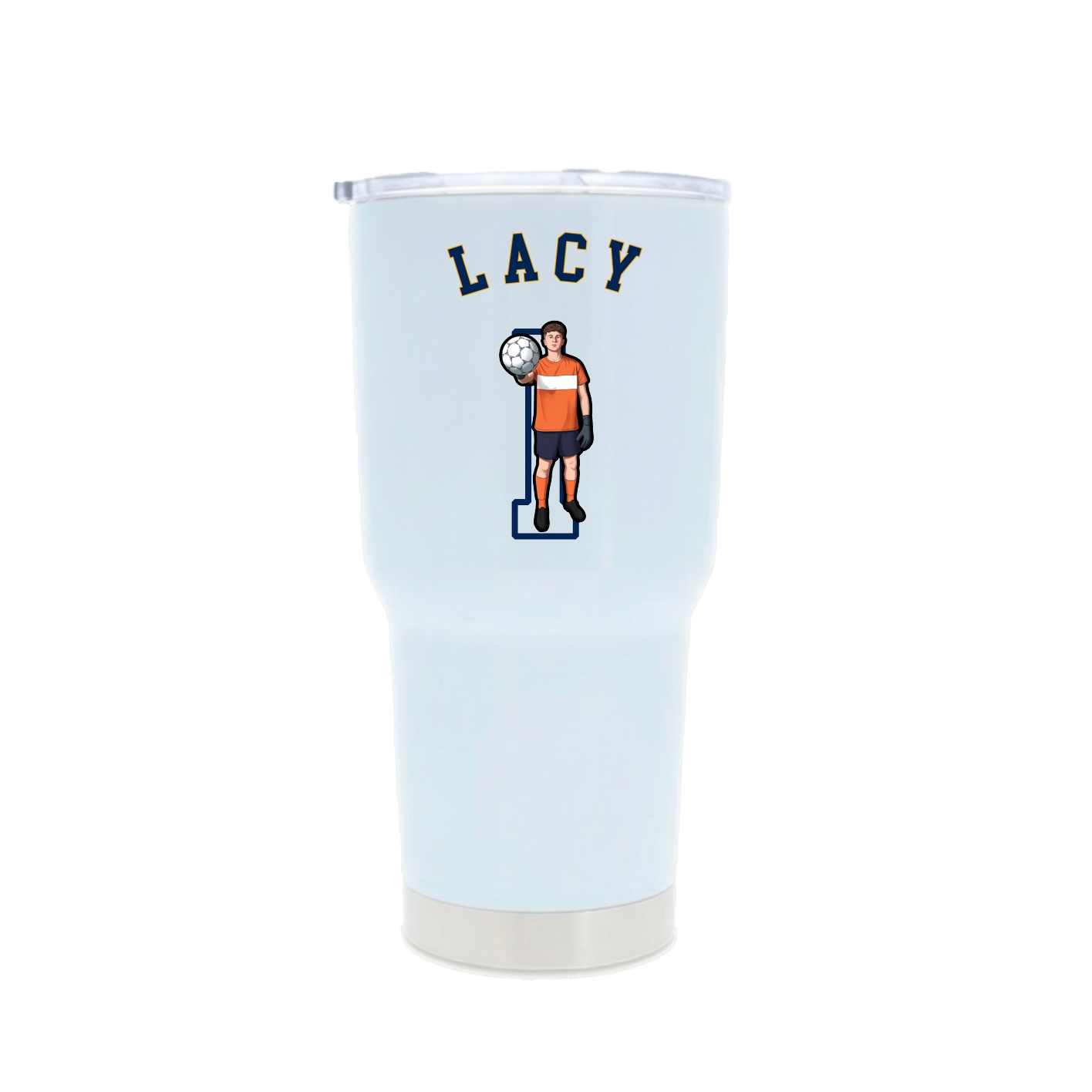 30oz Stainless Steel Tumbler — Shirsey Arch in White