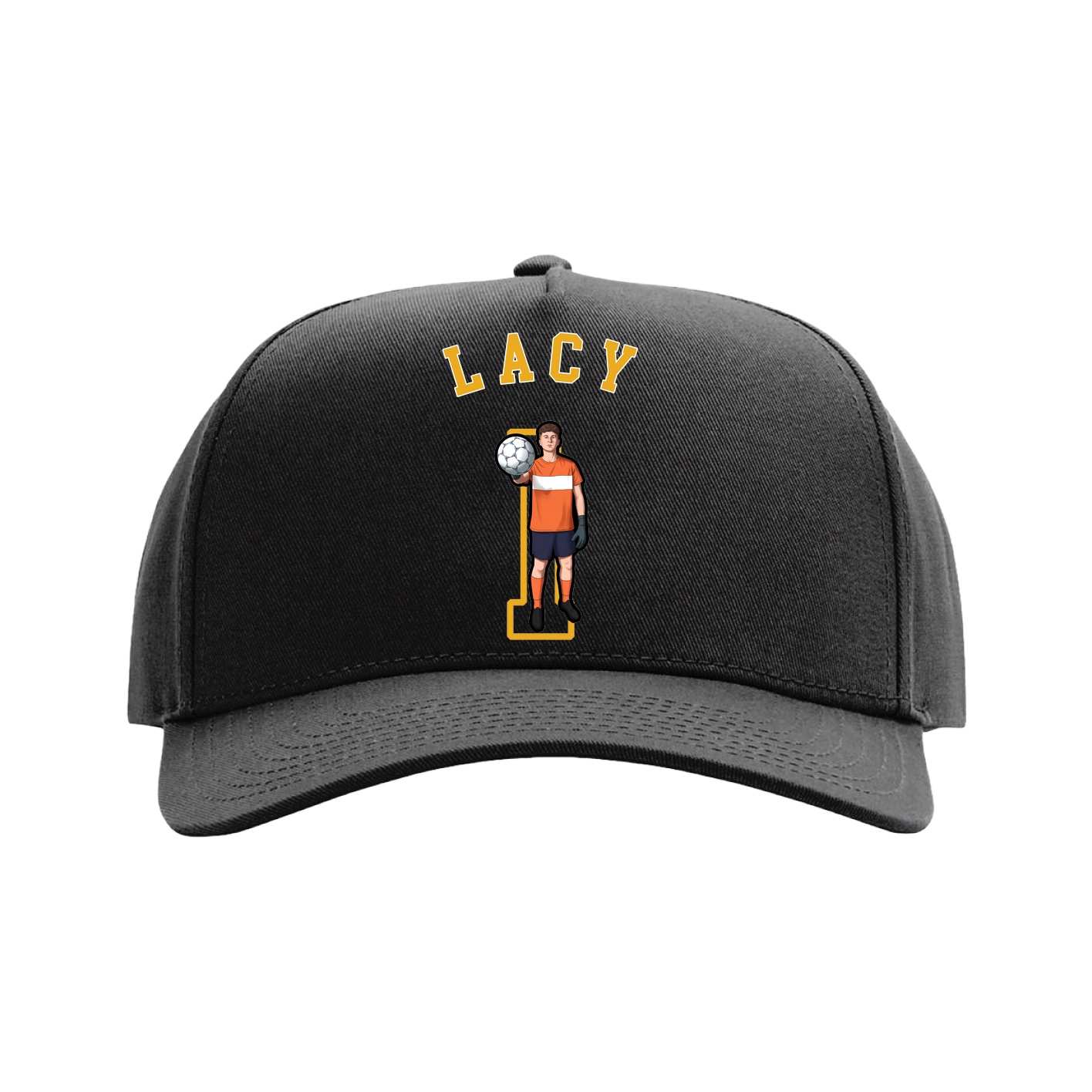 Full Fabric Five-Panel Champ Cap — Shirsey Arch in Black