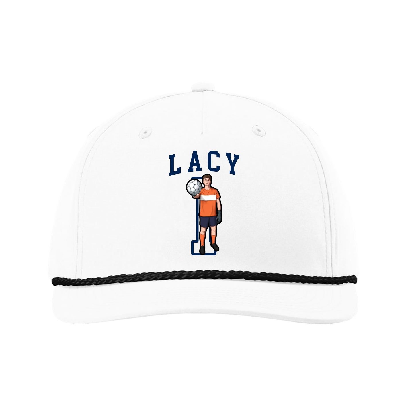 Five-Panel Classic Rope Cap — Shirsey in White