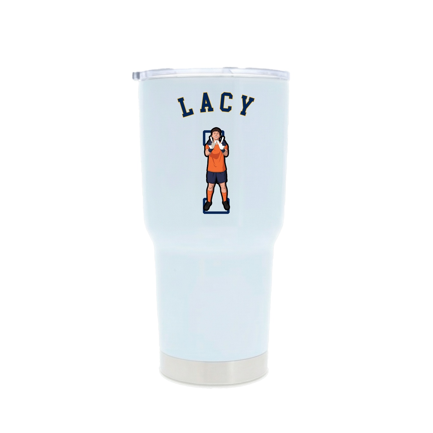 30oz Stainless Steel Tumbler — Shirsey Arch in White