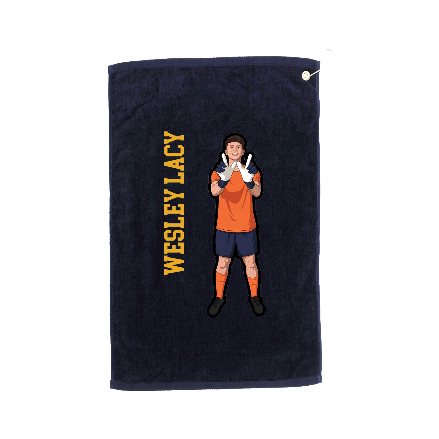 Golf Towel — Name Vertical in Navy