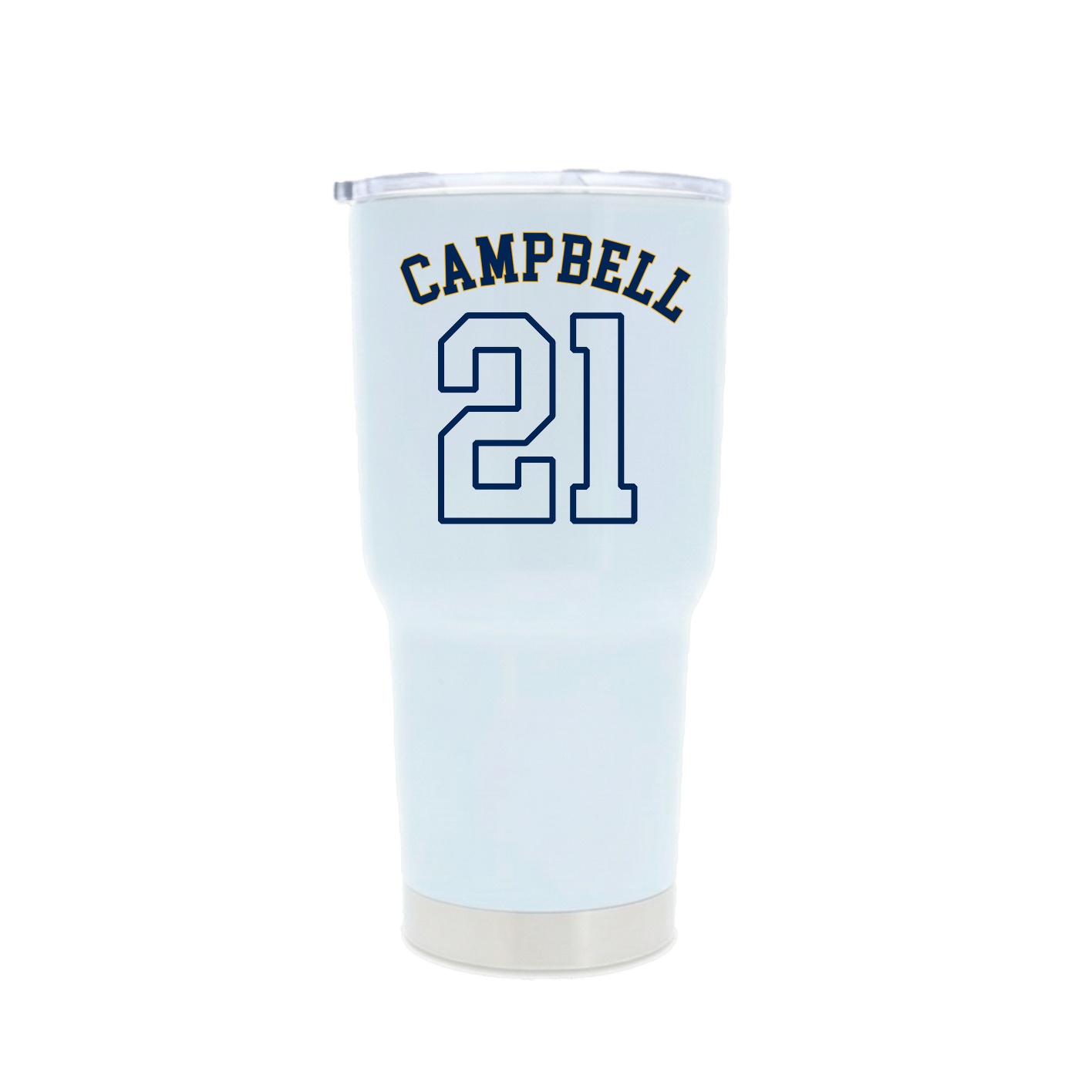 30oz Stainless Steel Tumbler — Shirsey Arch in White