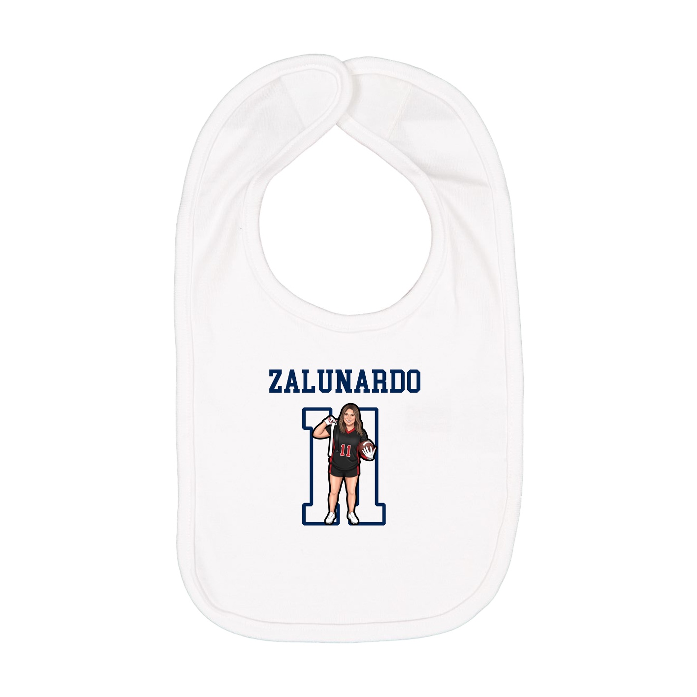 Infant Bib — Shirsey in White