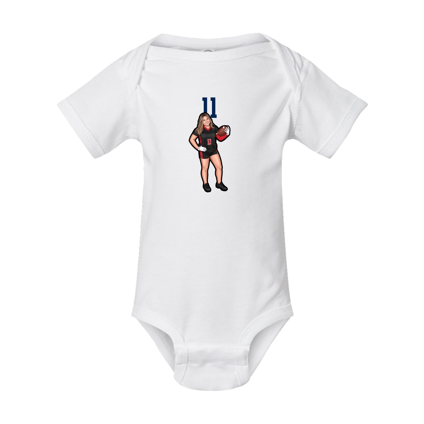 Baby Onesie — Number Top in White